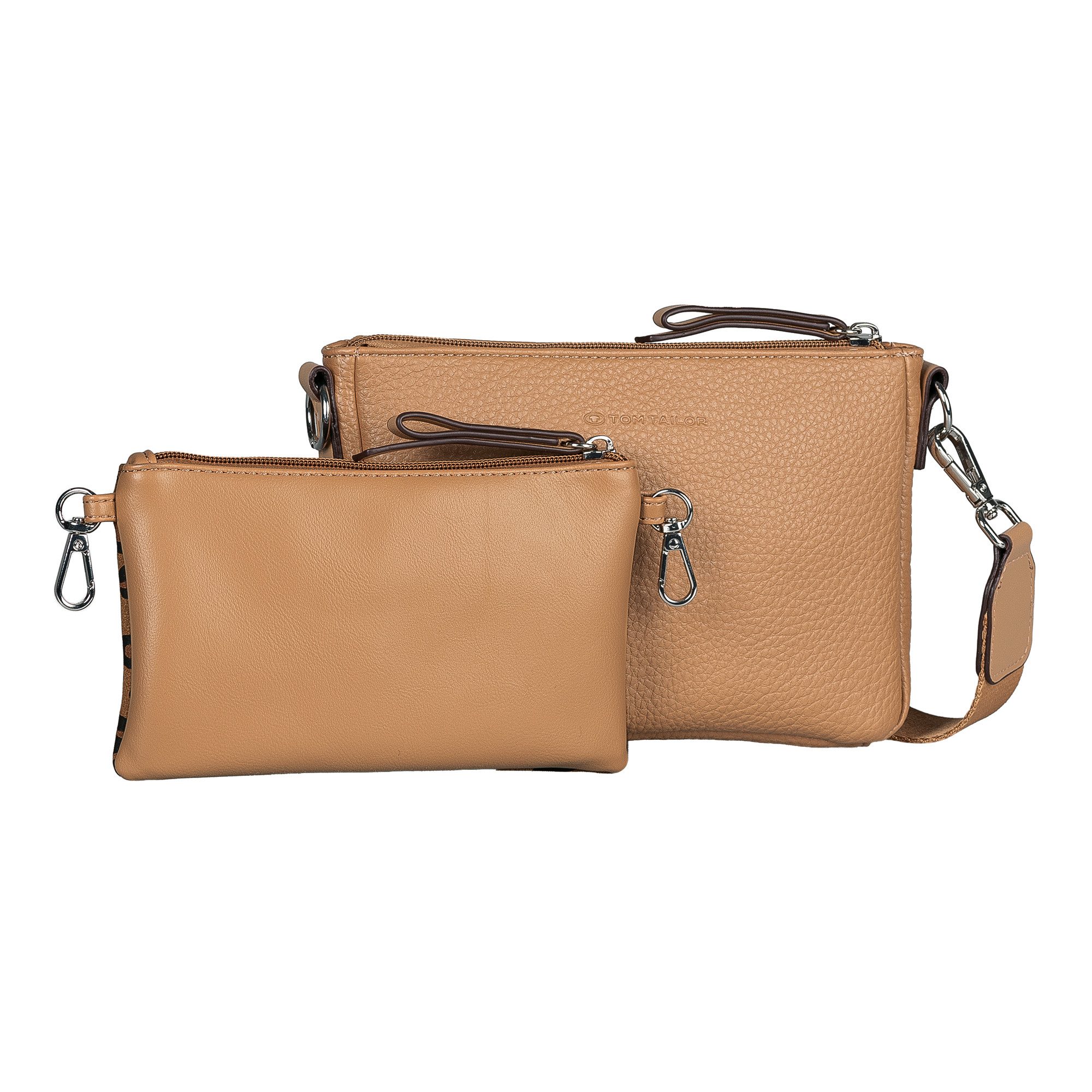 TOM TAILOR Umhängetasche Jamila (Set, Abnehmbare Vortasche wird mit Schultergurt zur kleinen Umhängetasche), Damen Umhängetasche, 2-in-1 Tasche mit Vortasche