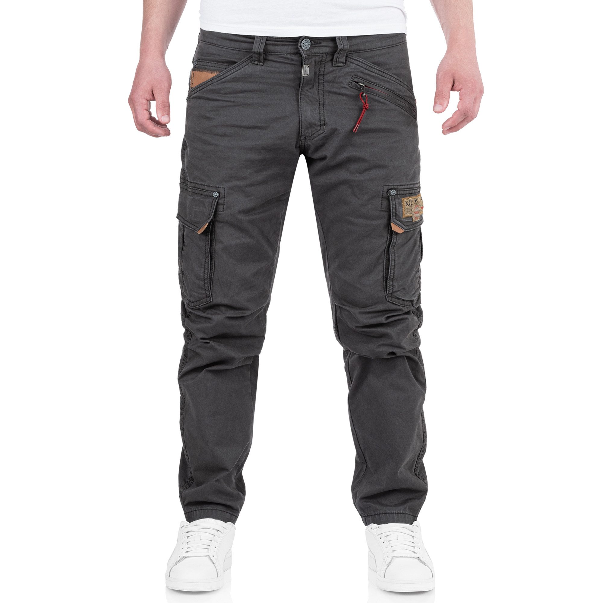 Timezone Jeans Cargo Uomo Regular Rogertz - Blu, Vita Media, Tessuto Elasticizzato 98% Cotone