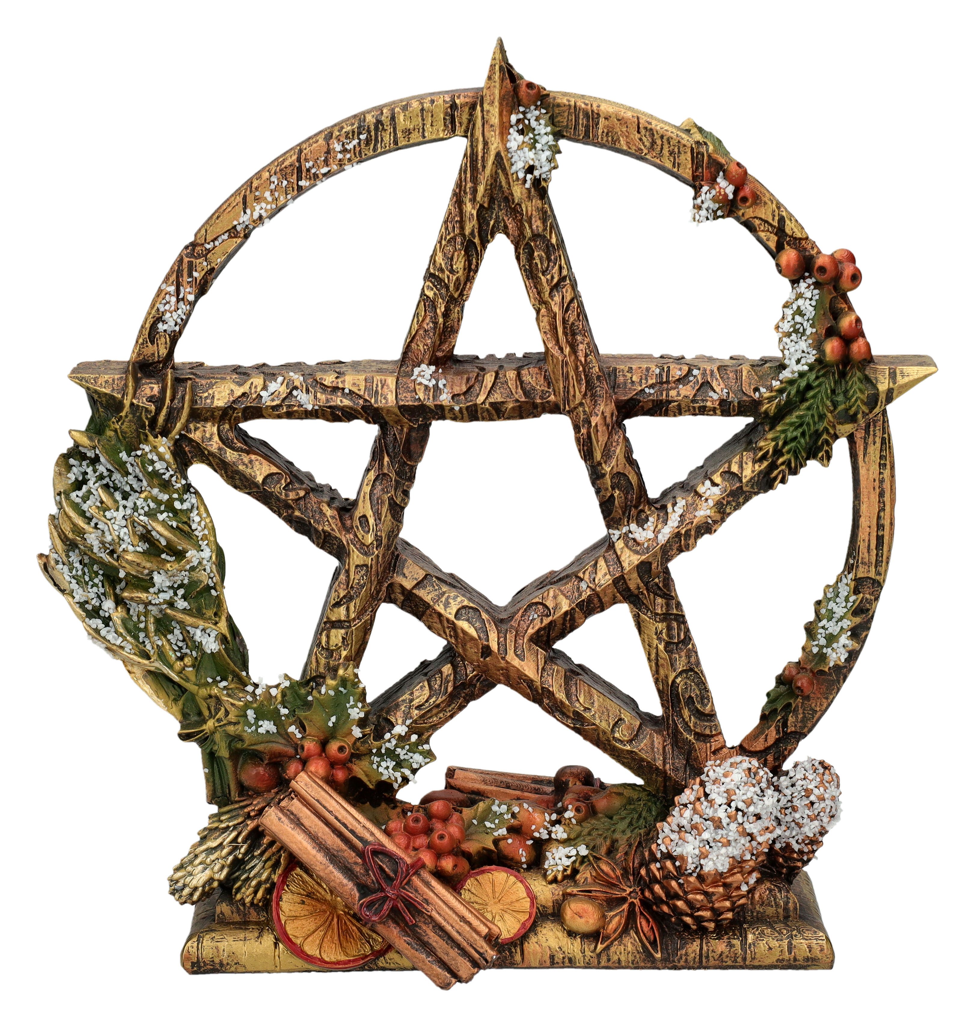 Figuren Shop GmbH Dekofigur Dekofigur Jahreszeiten Pentagramm - Yule Winter günstig online kaufen