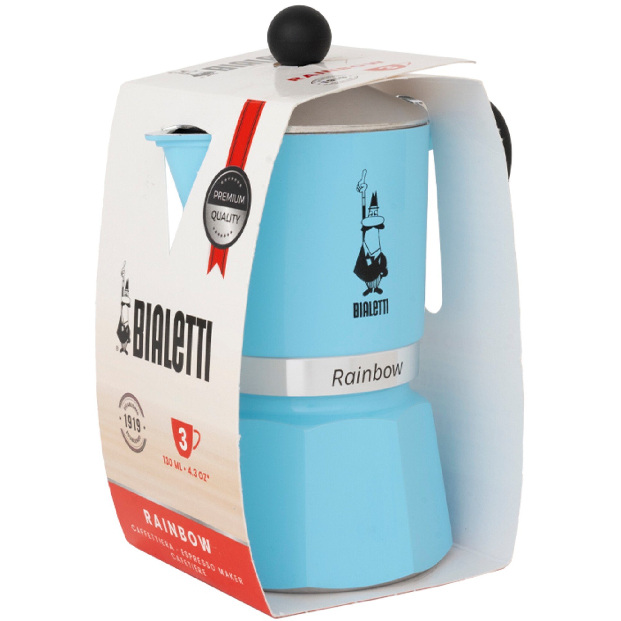 Kaffeebereiter Espressomaschine, (3 Tassen) Rainbow, Bialetti BIALETTI