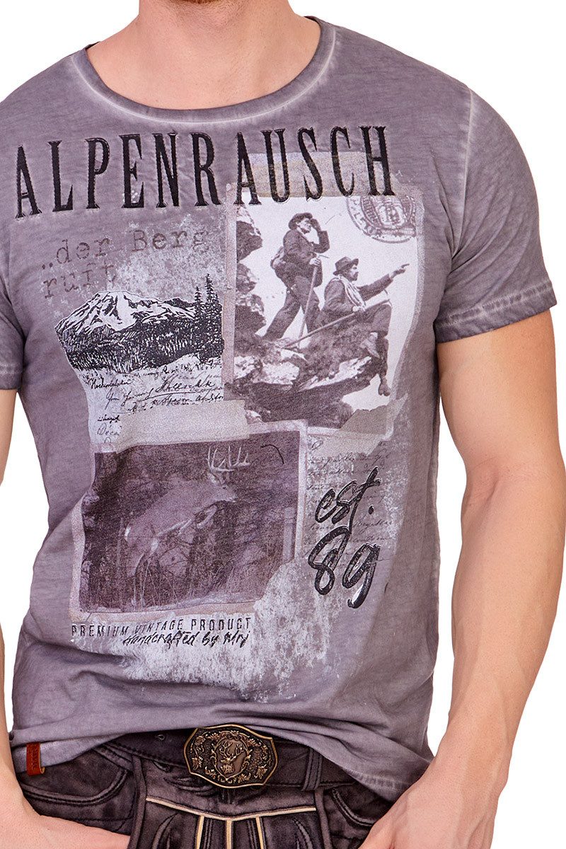 MarJo Trachtenshirt Trachtenshirt Herren - QUENTIN - frost grey