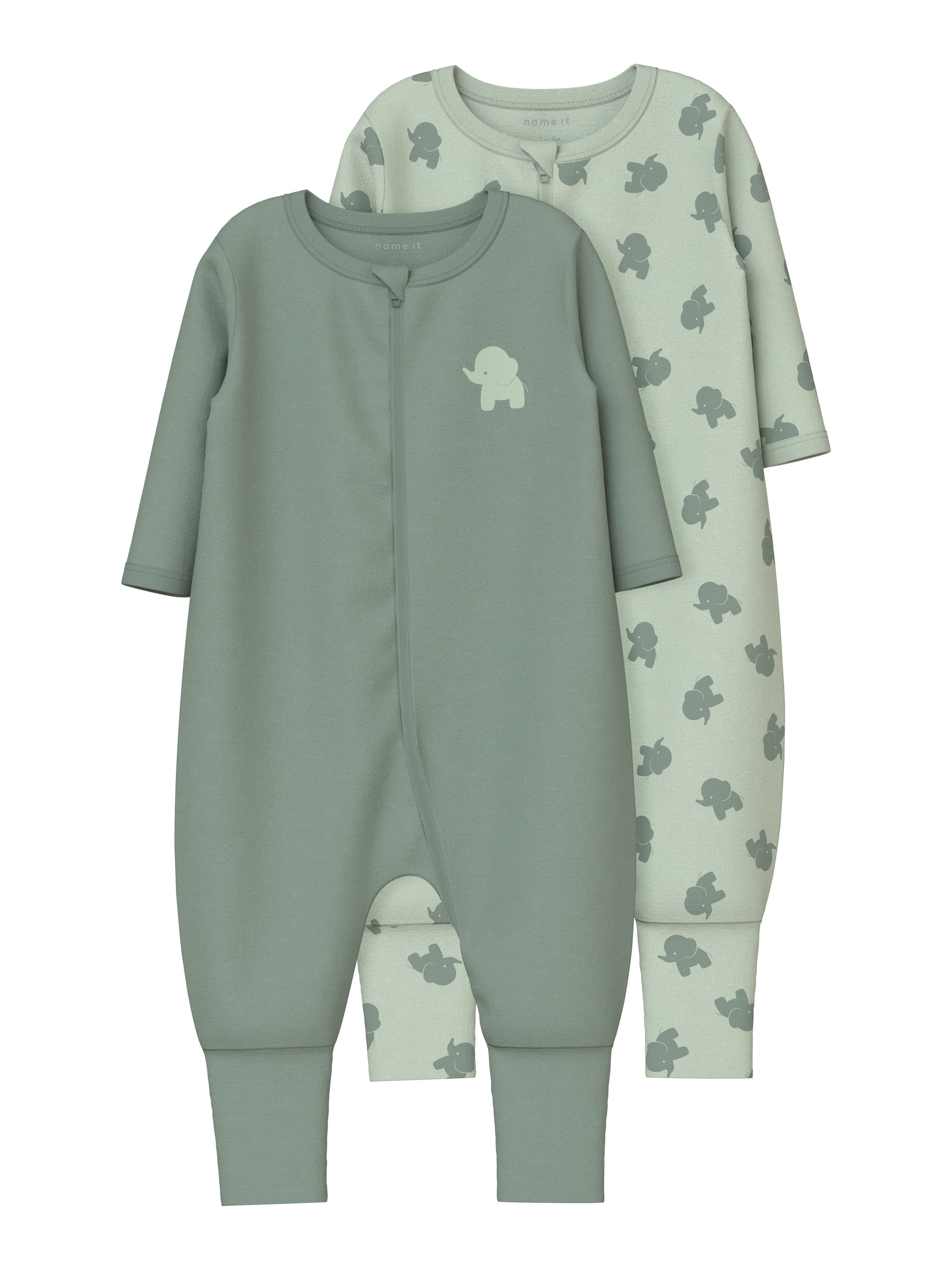 Schlafanzug NBMNIGHTSUIT 2P ZIP FF SEA ELEPHANT NOOS