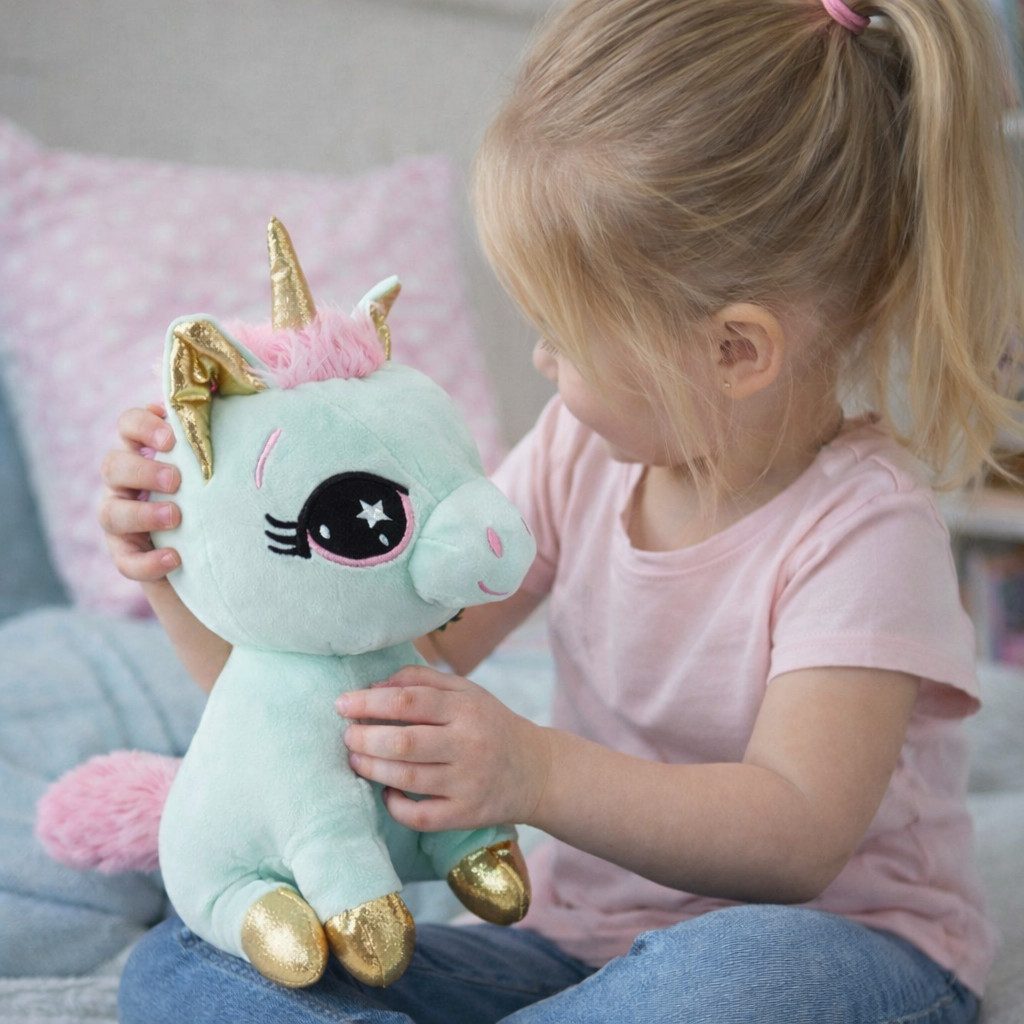 Sweety-Toys Kuscheltier Sweety Toys 11735 Einhorn Plüschtier – Kuscheltier 25cm türkis-mint