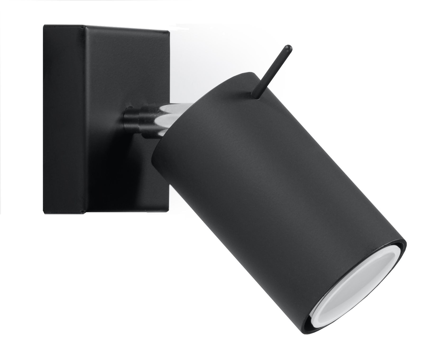 Licht-Erlebnisse Wandstrahler ETNA, ohne Leuchtmittel, Metall GU10 verstellbar Schwarz Modern