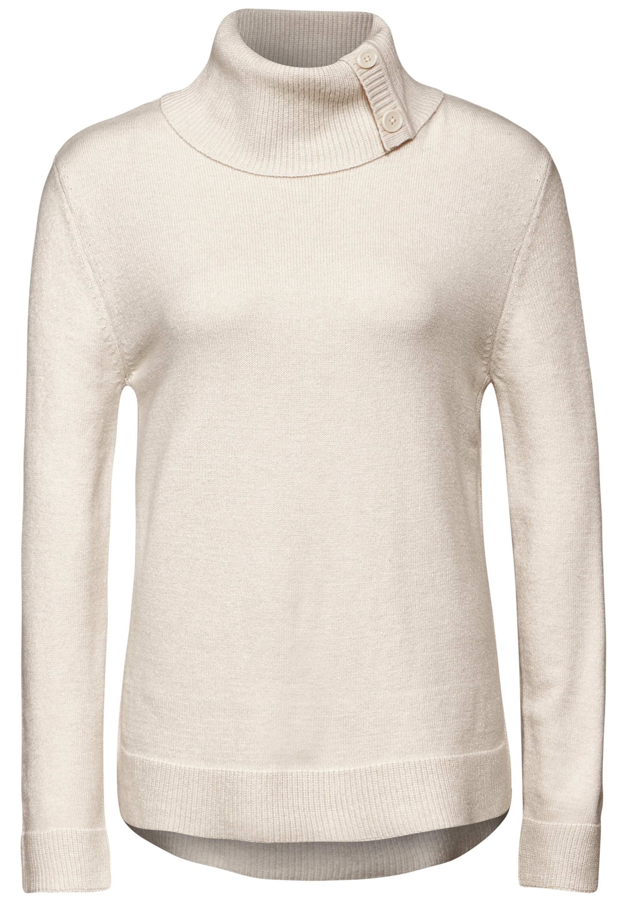 STREET ONE Rollkragenpullover, mit Knopf Details günstig online kaufen