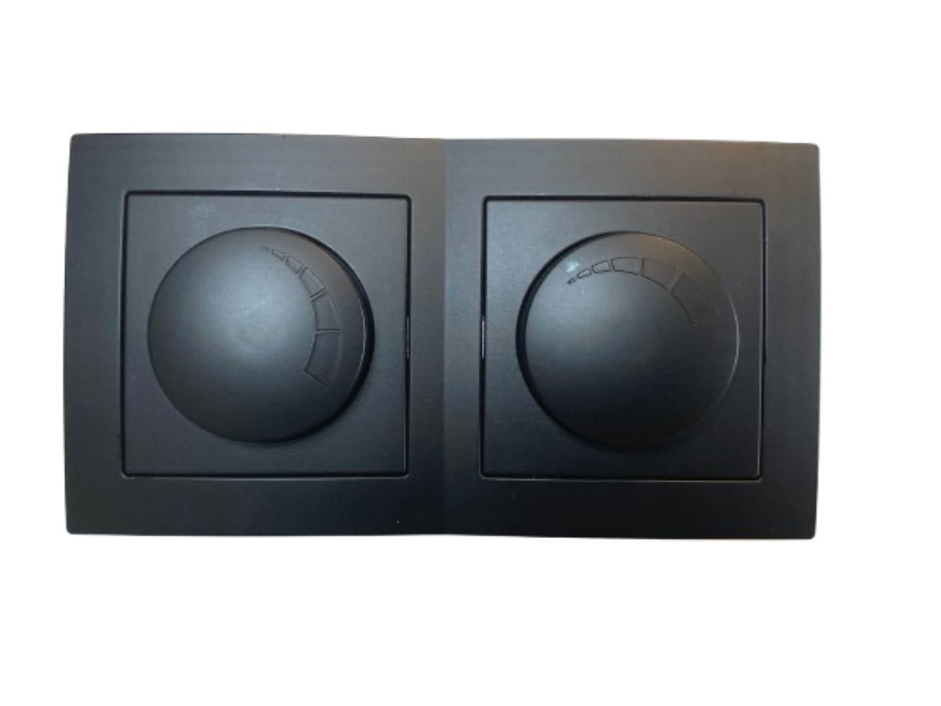 Lichtideen Schalter 2719 Levina sw/sw 2er Dimmer für elektronische Verbraucher (Taster, Schalter, Antennendose, Steckdose mit USB lieferbar)