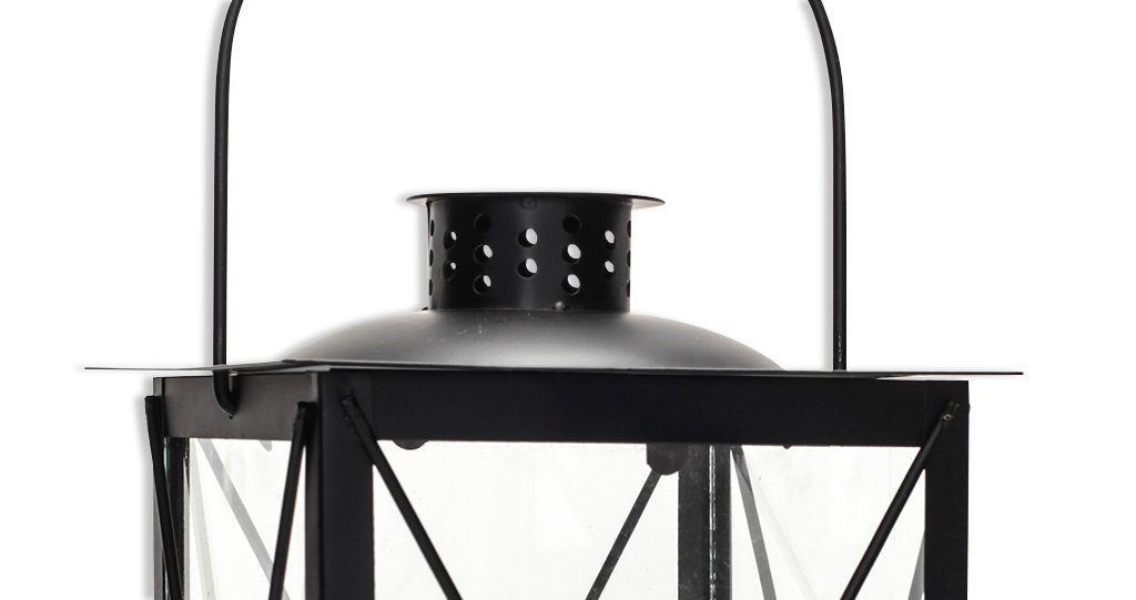 Levandeo® Kerzenlaterne, Laterne aus Metall schwarz - Windlicht Metalllater günstig online kaufen