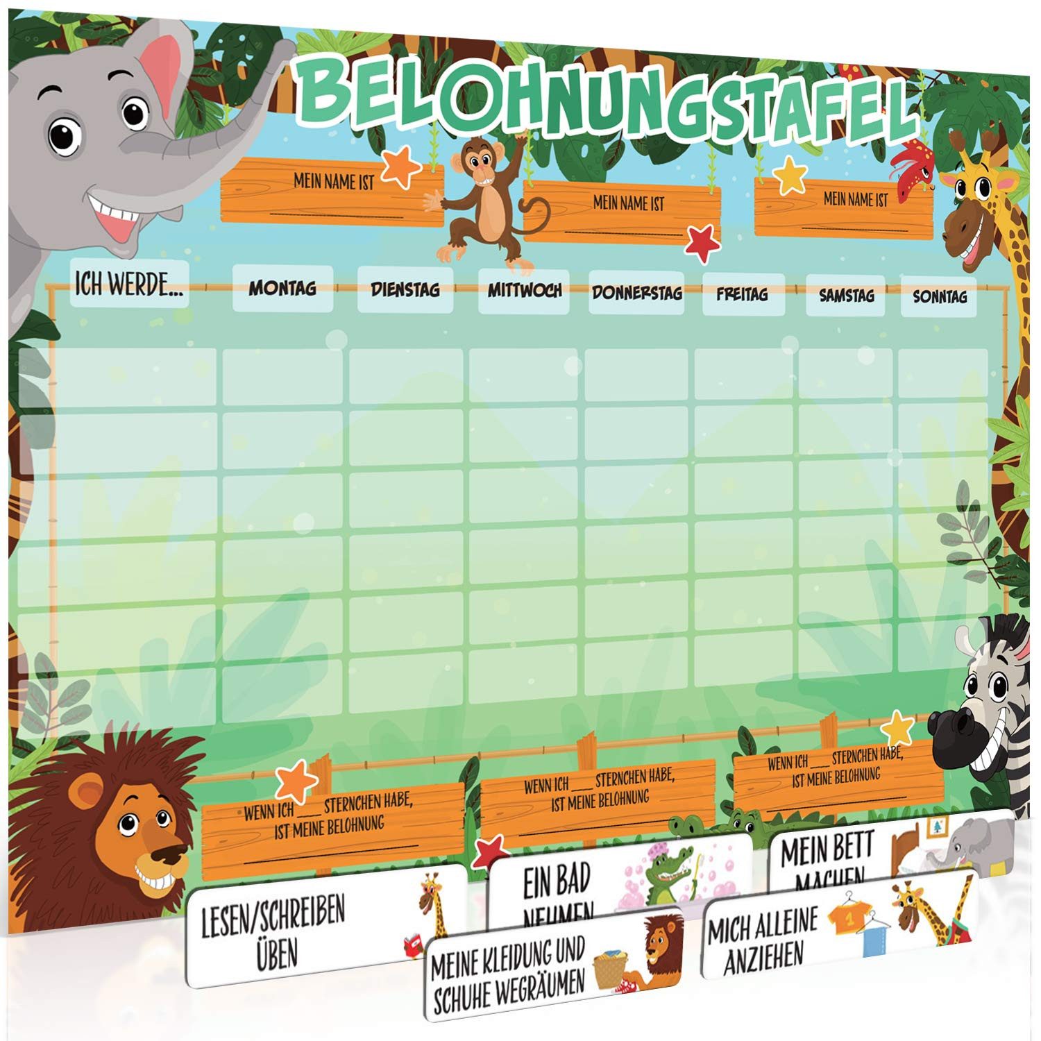Luigi's Magnettafel Belohnungstafel für Kinder: Verhaltensplaner (3), (1-tlg), Reward Chart for Kids: Behavior Planner (3)