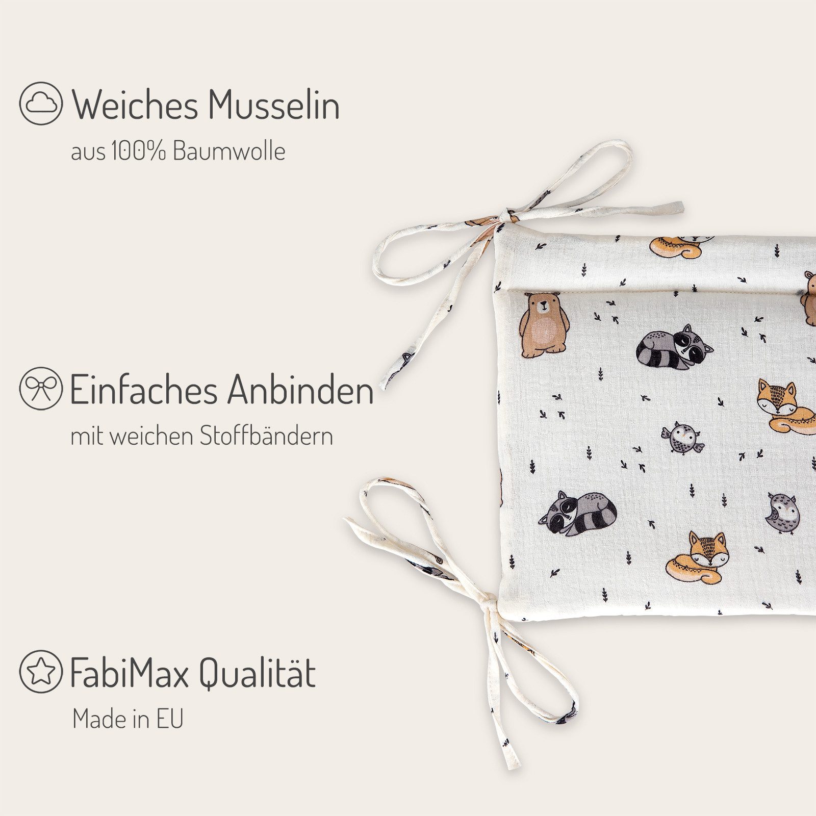 FabiMax Beistellbett Babybett Boxspring klar lackiert, günstig online kaufen