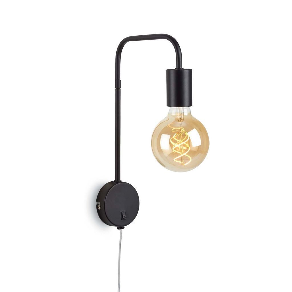 Briloner Leuchten Wandleuchte 2086-015, ohne Leuchtmittel, 2700K - Extra-Warmweiß, schwarz, E27