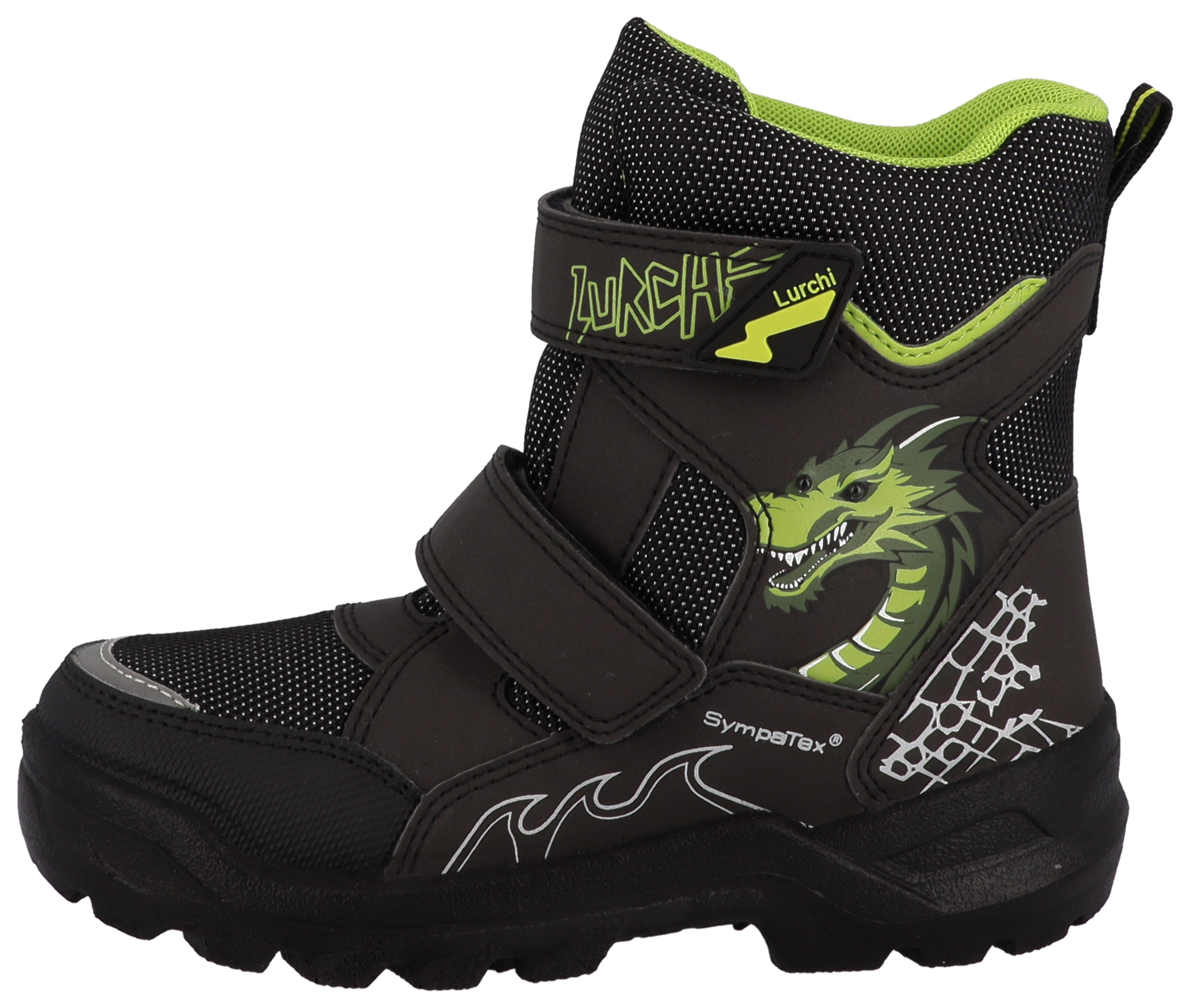 Lurchi Kai-SYMPATEX, Blinkschuh Klettstiefel Boots mit toller Blinkfunktion, Größenschablone zum Download