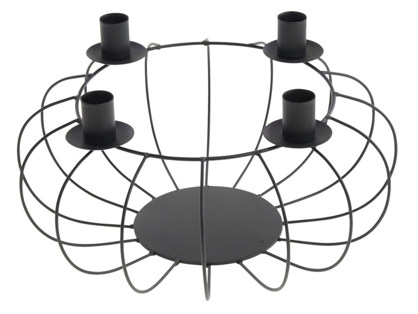 Werner Voß Kerzenleuchter Adventsleuchter schwarz 30 x 15,5cm