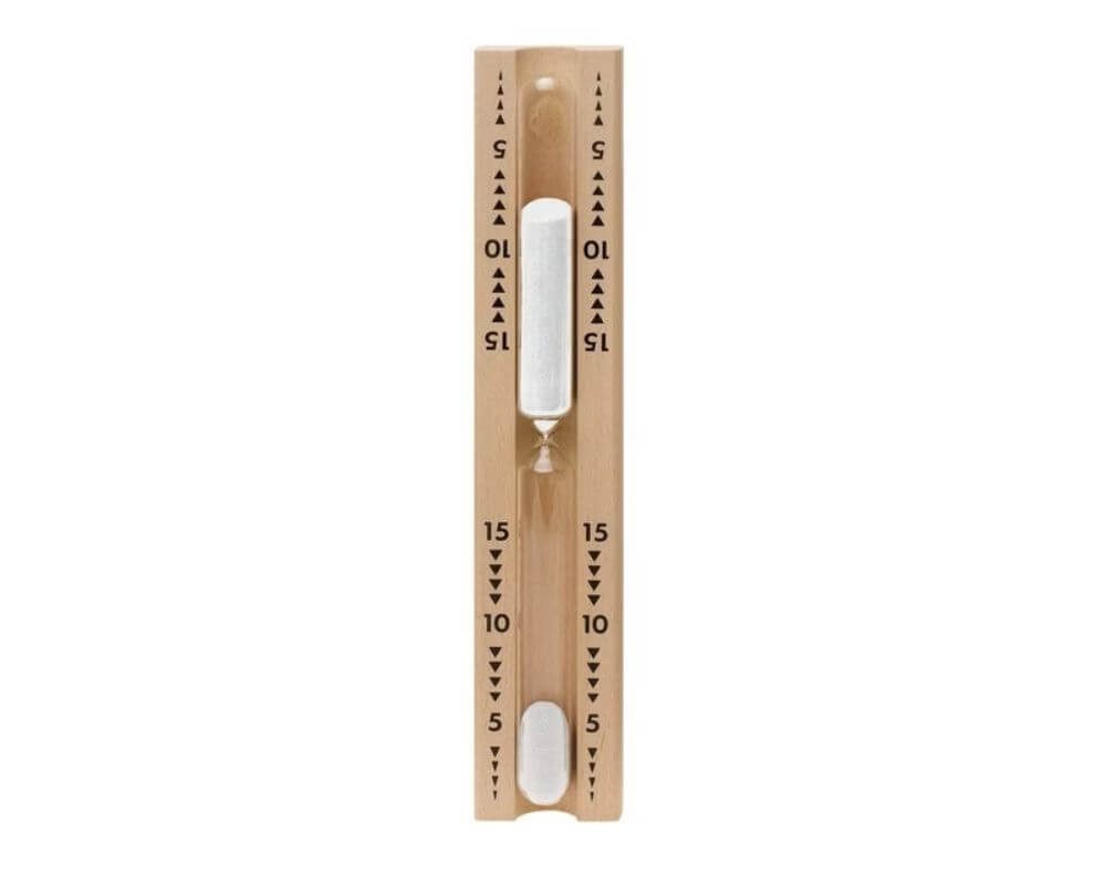 Finnsa® GmbH Sauna-Sanduhr Sauna-Sanduhr Special, 15 Min - Sandfarbe: weiß