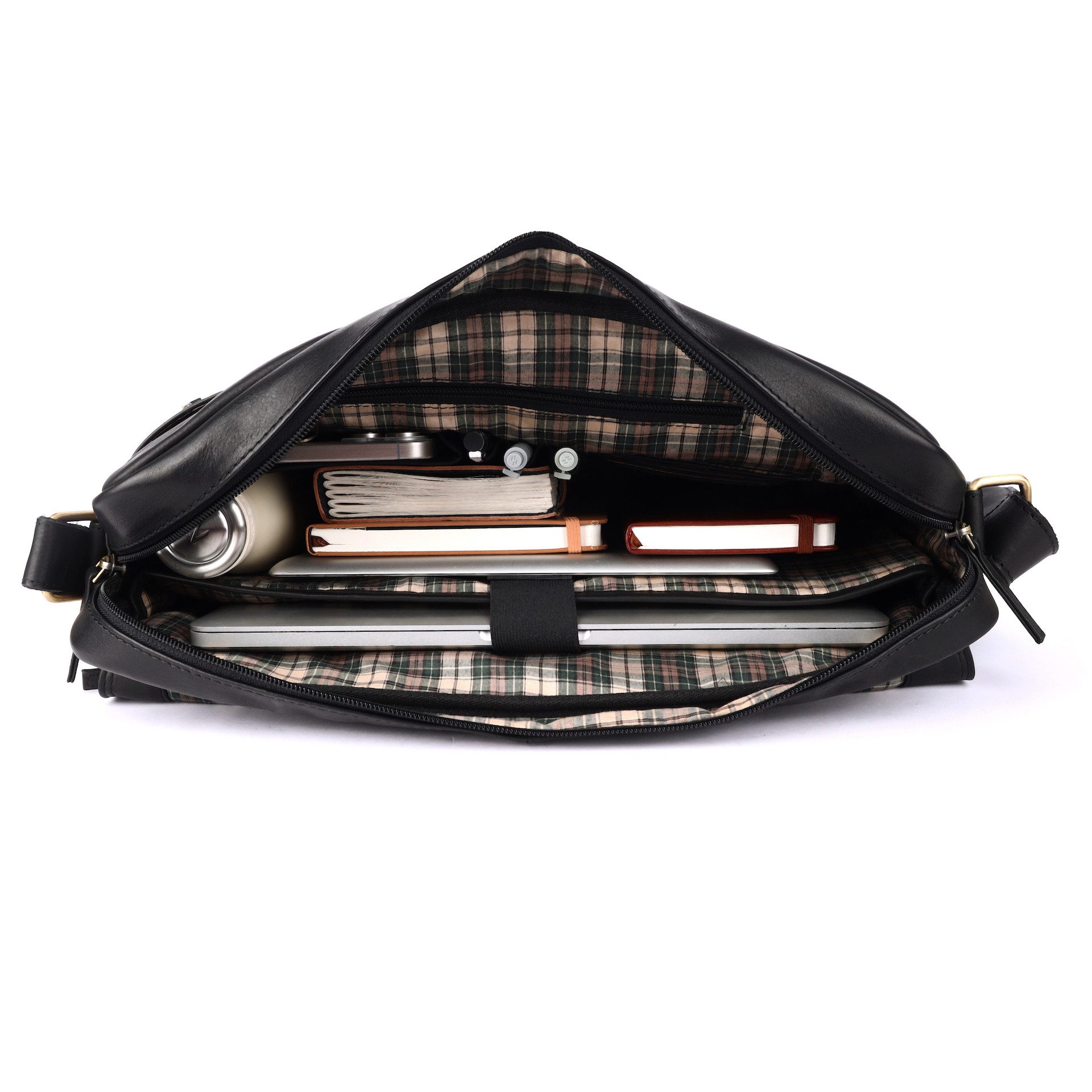 Benthill Messenger Bag Herren Umhängetasche Echt Leder Messenger Vintage Schultertasche, Reißverschlussfach