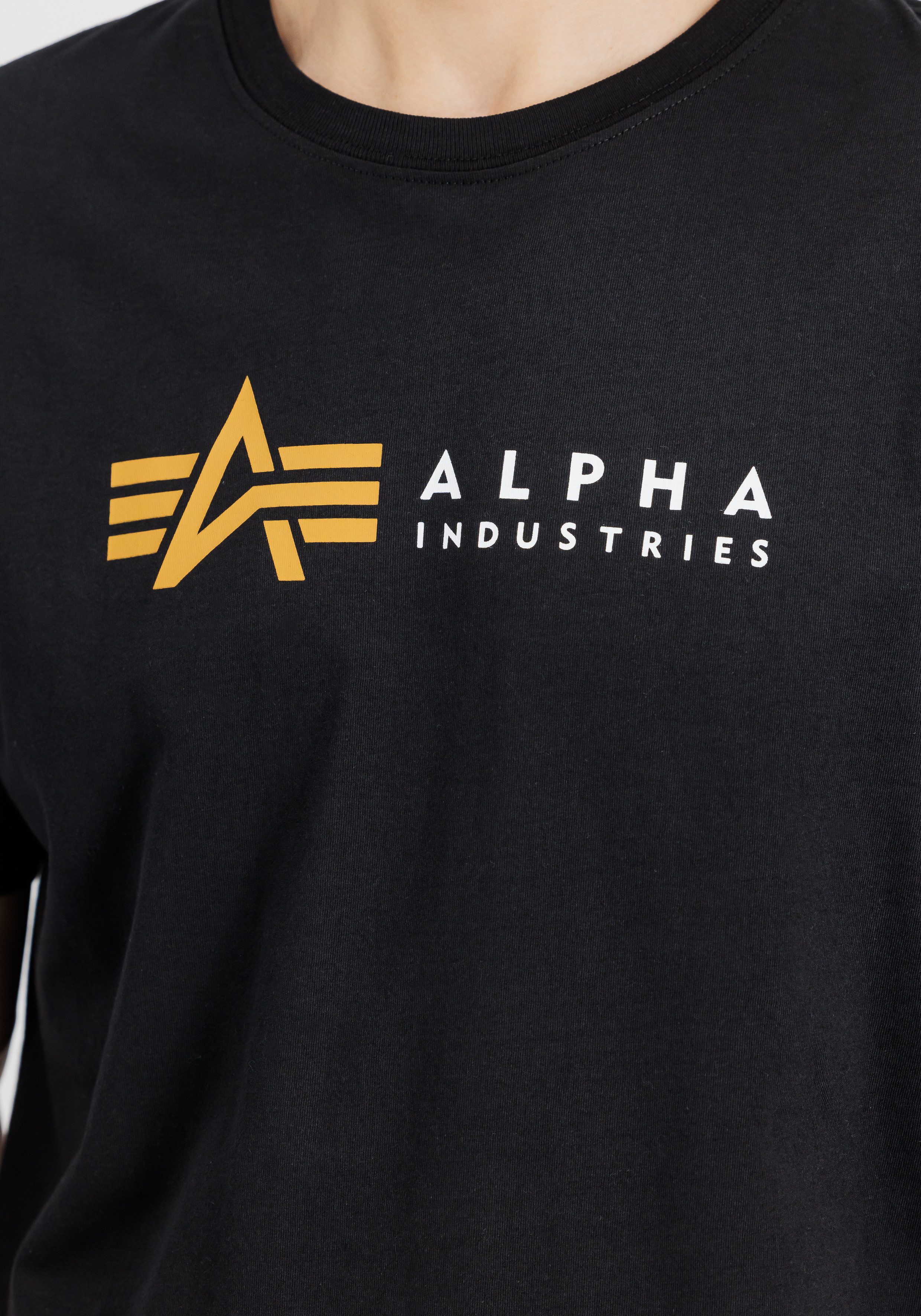 Alpha Industries Kurzarmshirt Alpha Label T – Bild 5 von 5