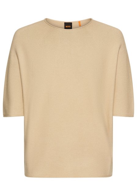 BOSS ORANGE Strickpullover Flambers Premium Damenmode mit BOSS Logo-Charm, günstig online kaufen