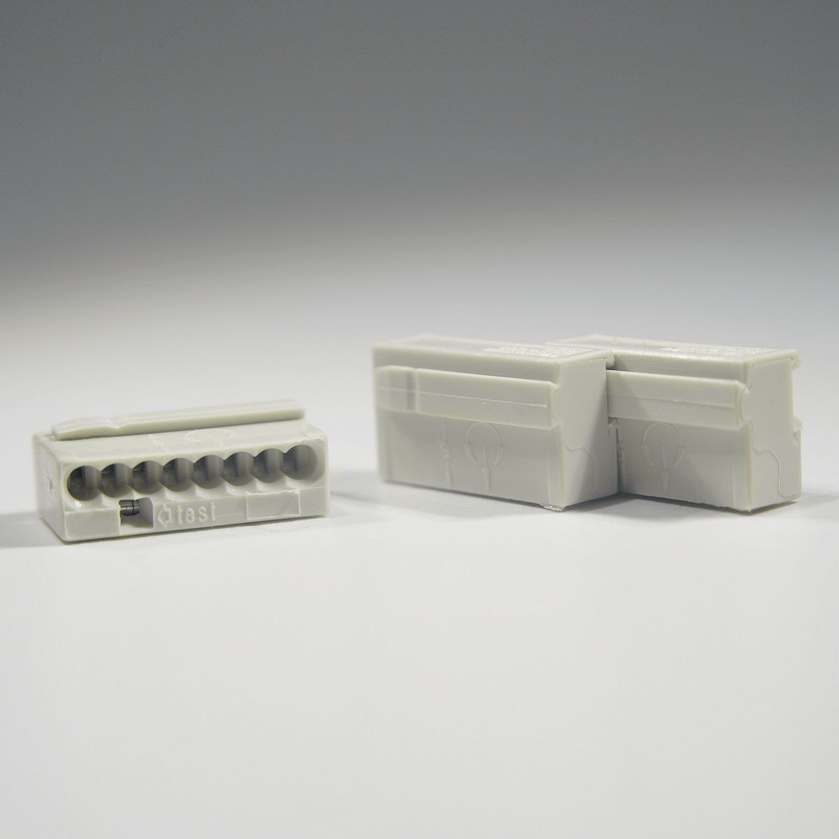 WAGO Verbindungsdosenklemme 50 WAGO Micro-Steckklemme 8x 0,6-0,8 mm² - grau
