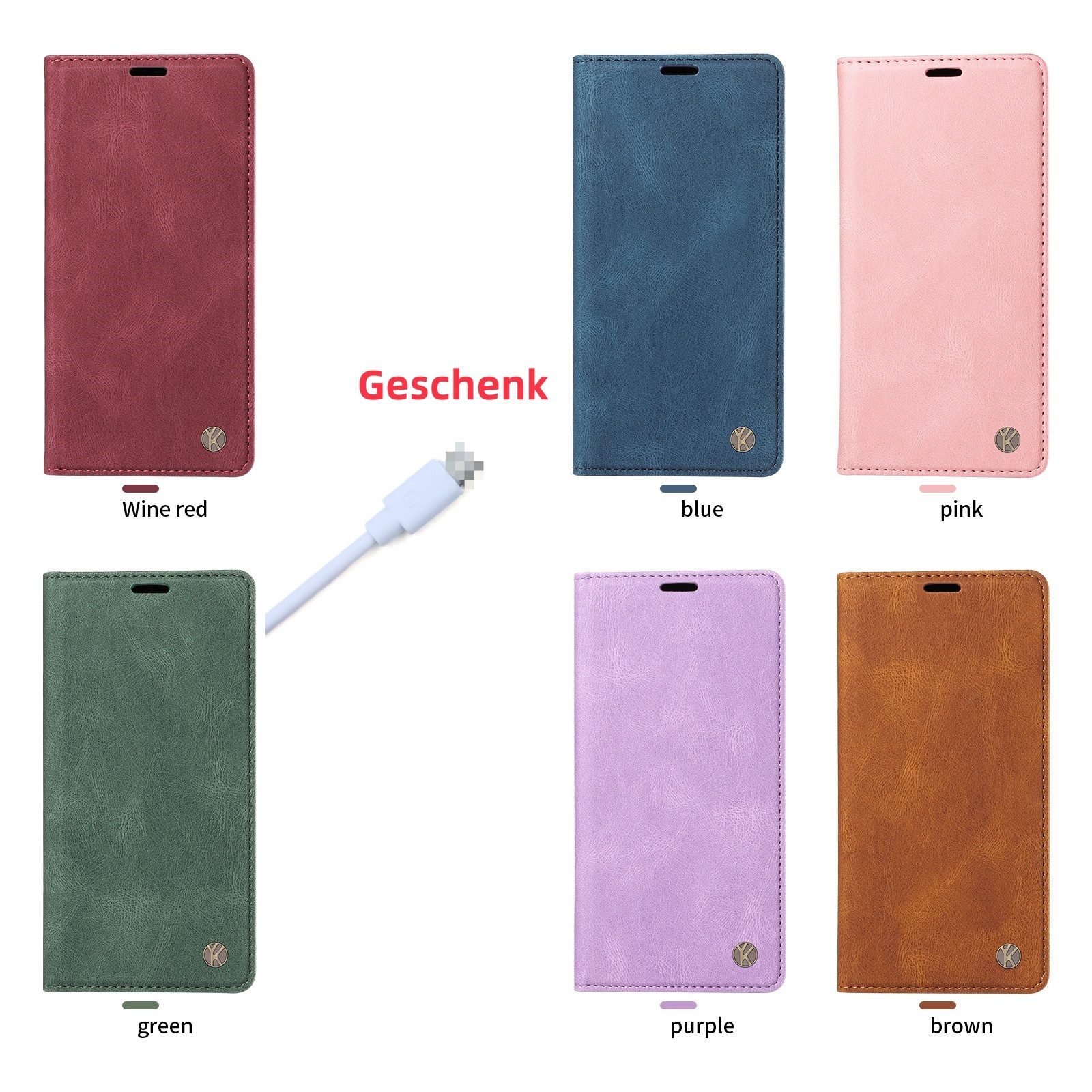 trends for living Handyhülle Hülle Case Cover Klapp Schutz Tasche für Samsung A Serie Magnet