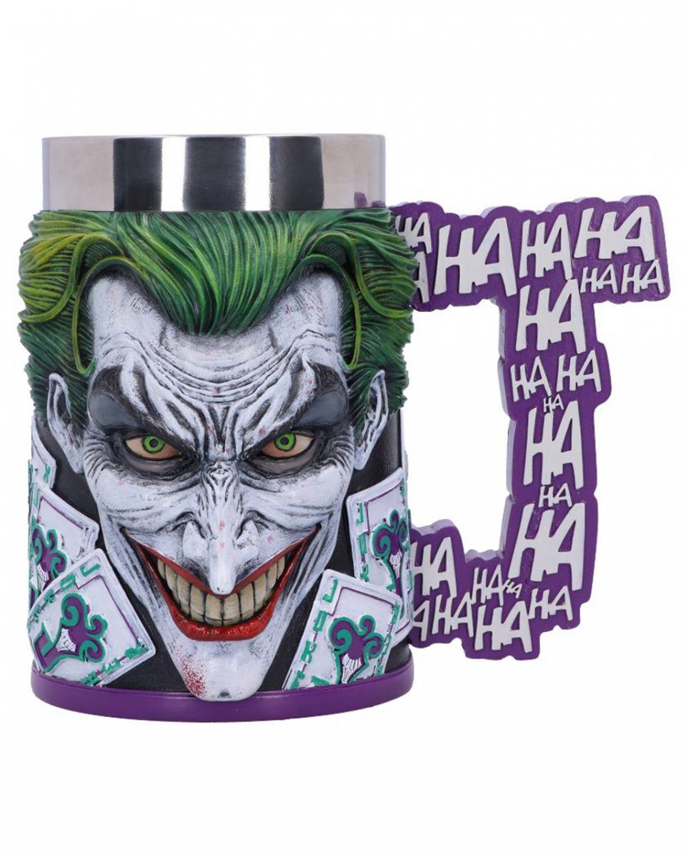 Horror-Shop Geschirr-Set ";Der Joker"; Krug von DC Comics 15,5cm, Polyresin / Edelstahl