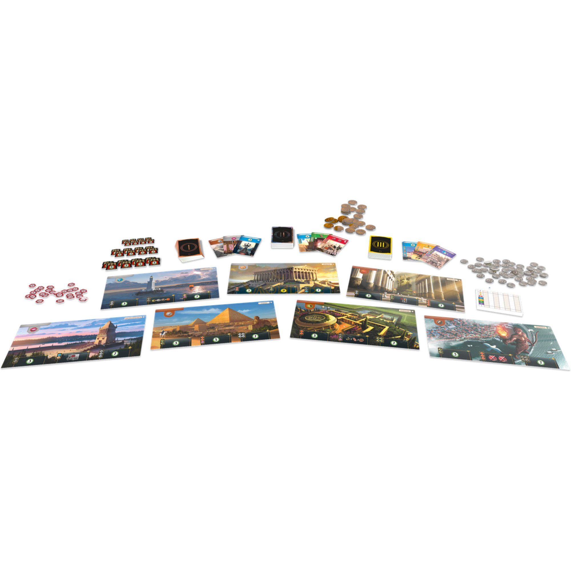 Asmodee Spiel Asmodee 7 Wonders - Grundspiel - neues Design