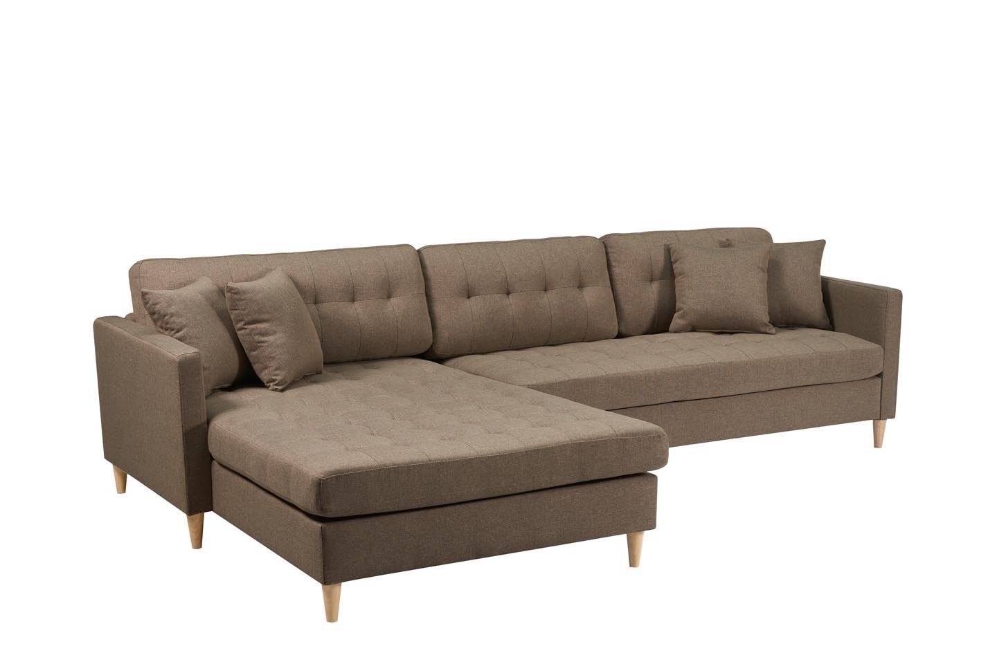 ebuy24 Sofa Marino rechts gew Braun oder links Deluxe Chaiselongsofa