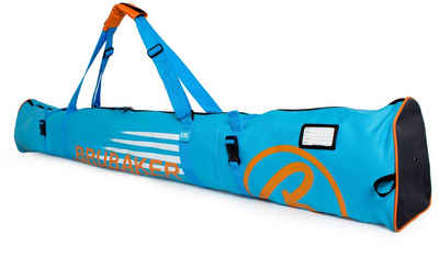 BRUBAKER Skitasche Carver Champion Ski Tasche - Blau (Skibag für Skier und Skistöcke, 1-tlg., reißfest und schnittfest), gepolsterter Skisack mit Zipperverschluss