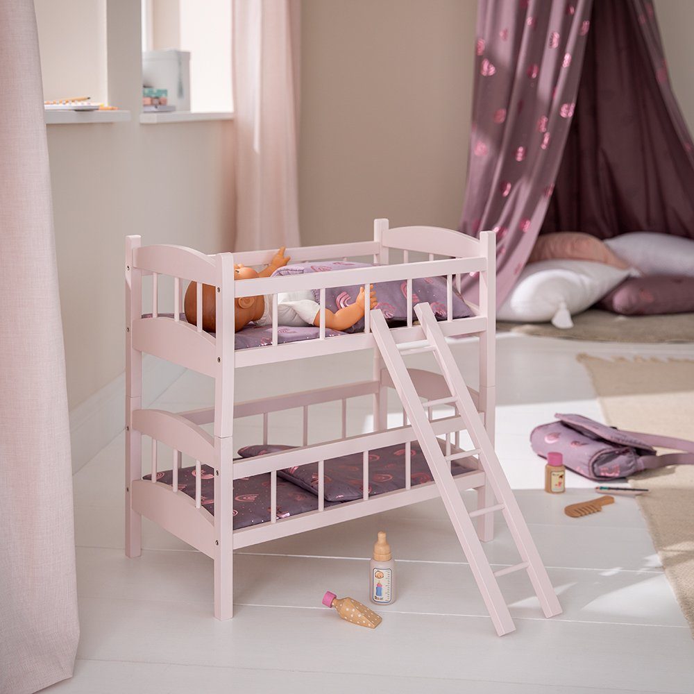 howa Puppenbett rainbow, Etagenbett teilbar inkl. Bettzeug