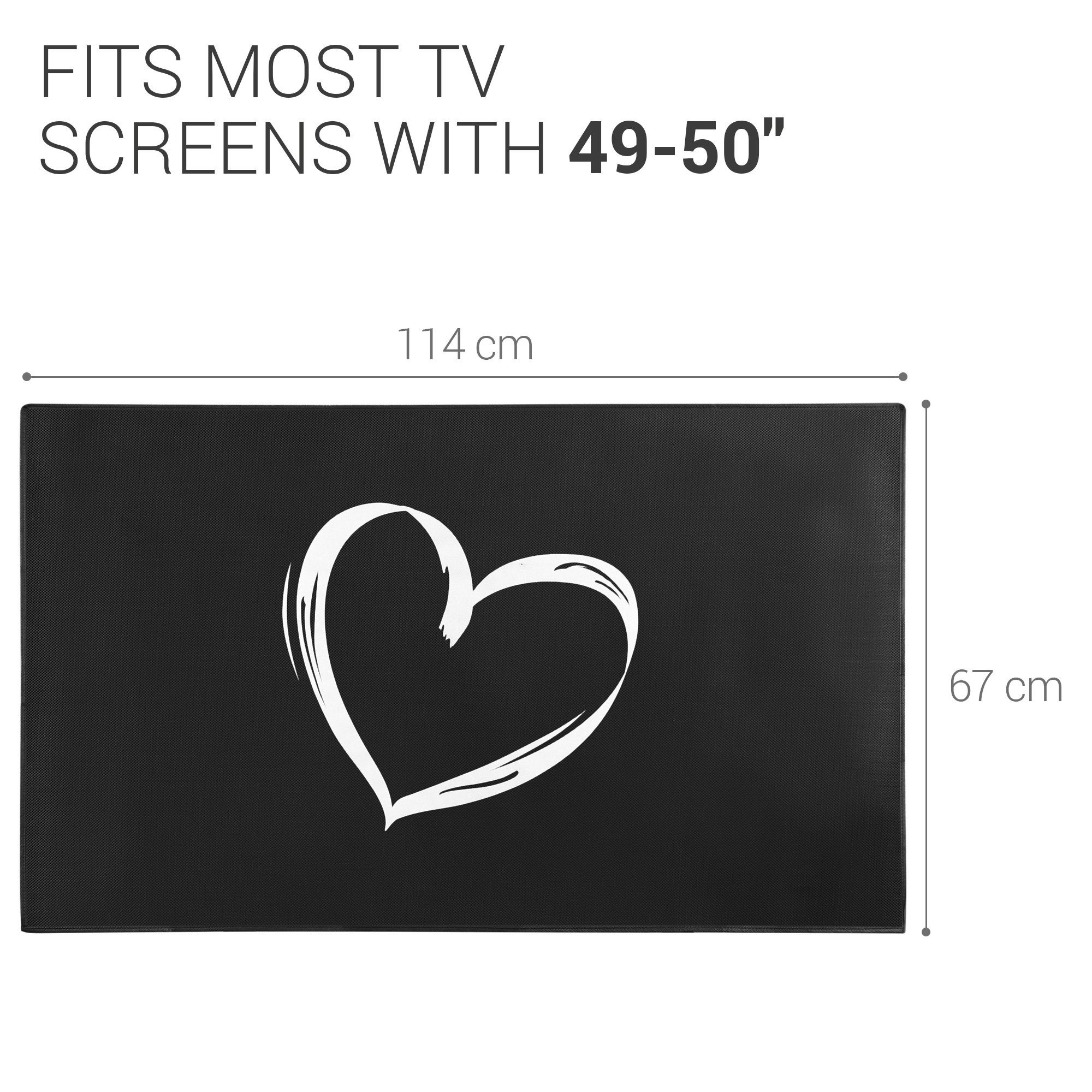 kwmobile Abdeckhaube 49-50" TV Hülle - Fernseher Bildschirmschutz Abdeckung - TV Bildschirm, DER SCHUTZ FÜR DEIN DISPLAY: Schütze den Bildschirm Deines – Bild 3 von 5