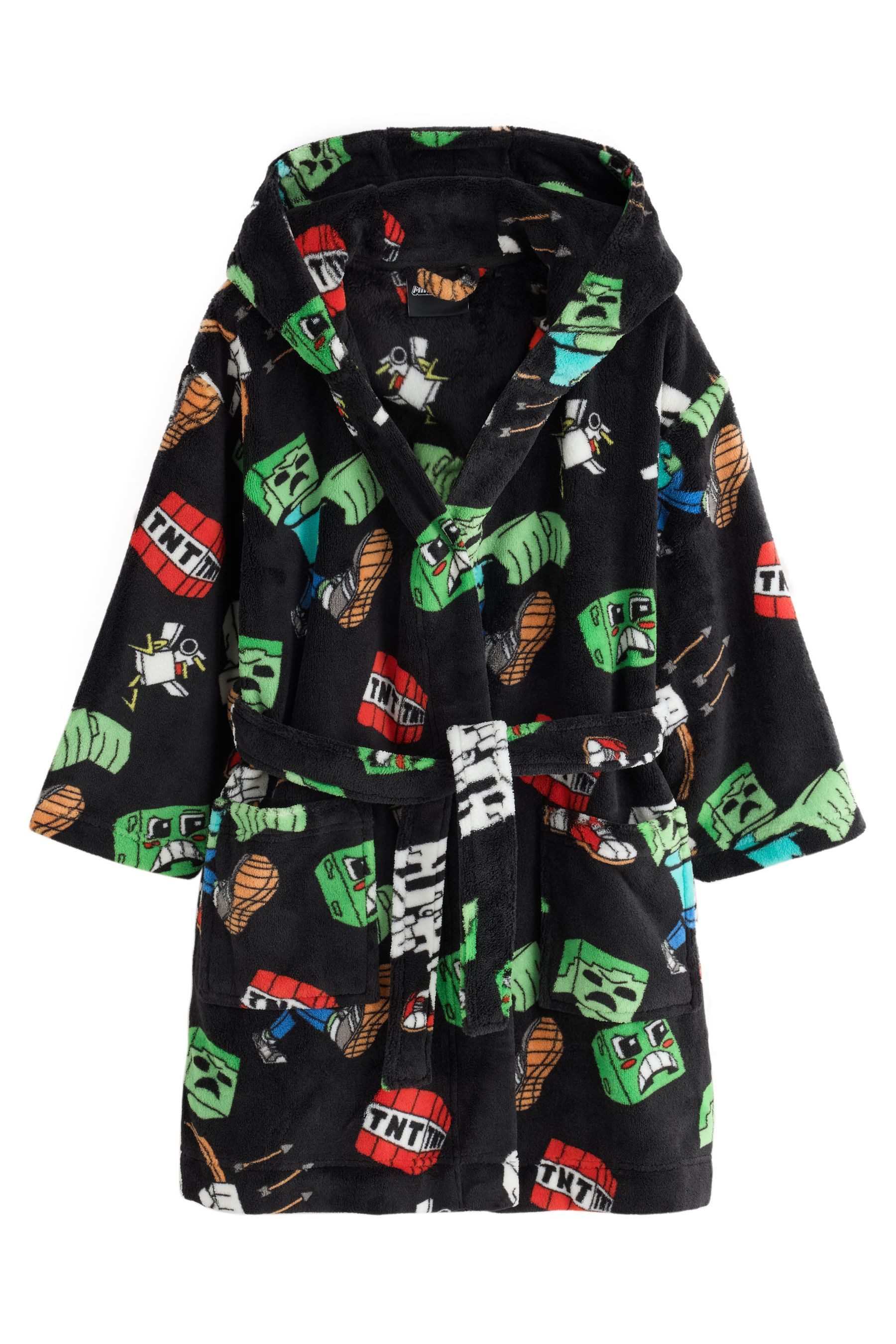 Next Kinderbademantel Fleece-Morgenmantel, Minecraft, Polyester (recycelt), Polyester