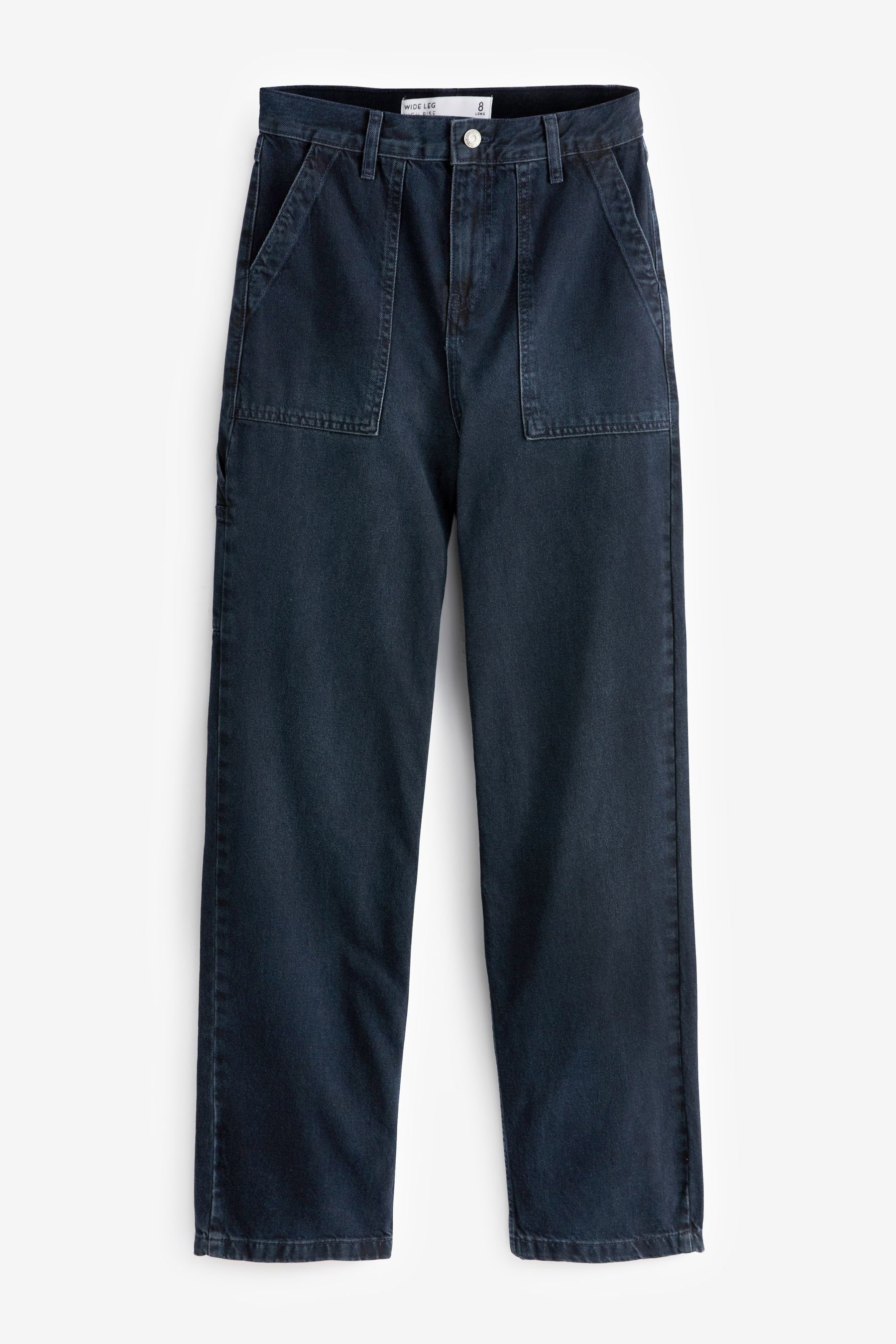 Next Push-up-Jeans Jeans mit weitem Bein im Utility-Look (1-tlg)