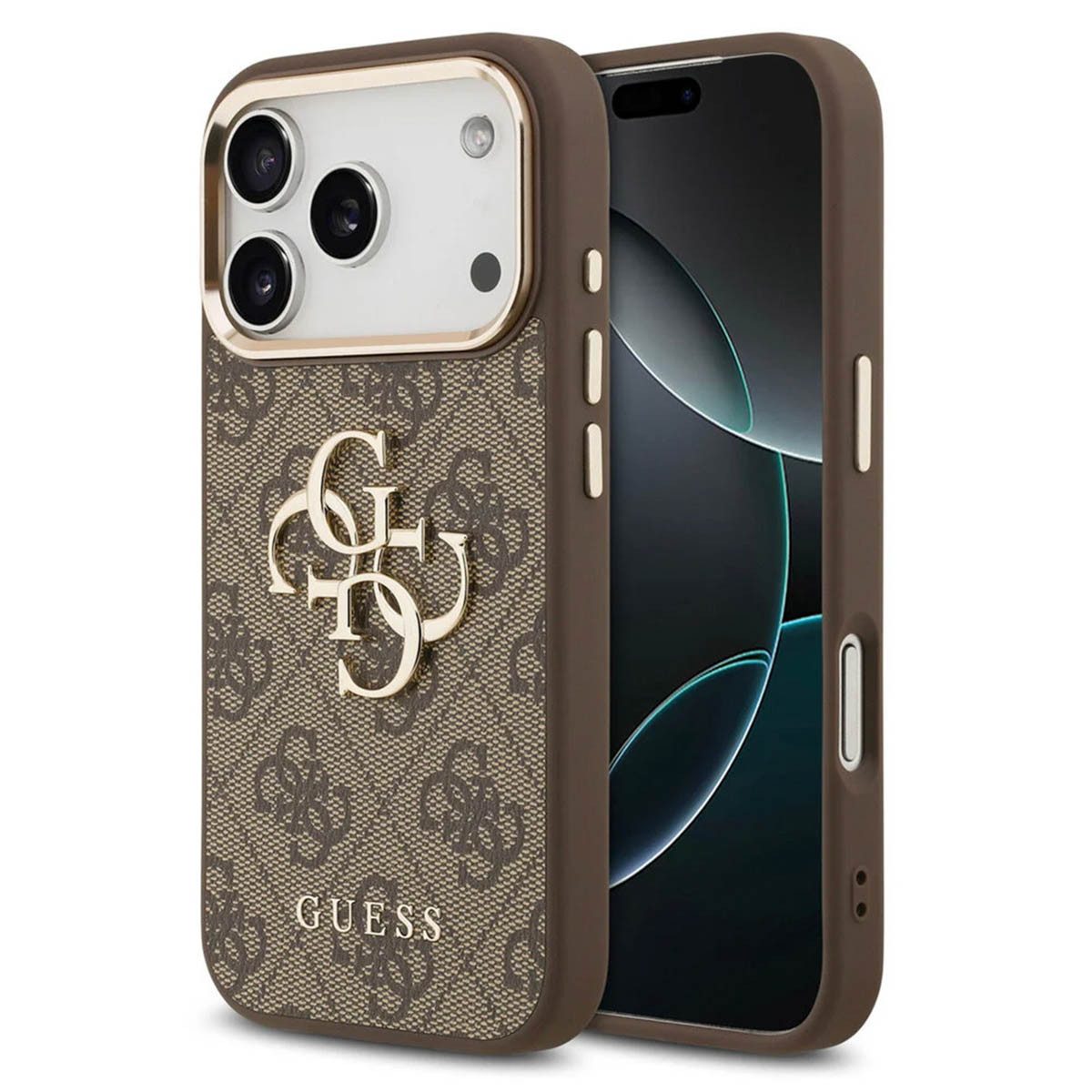 Guess Backcover Guess 4G Metal Logo Back Cover Apple iPhone 17 Pro Max - Gold Edge - B