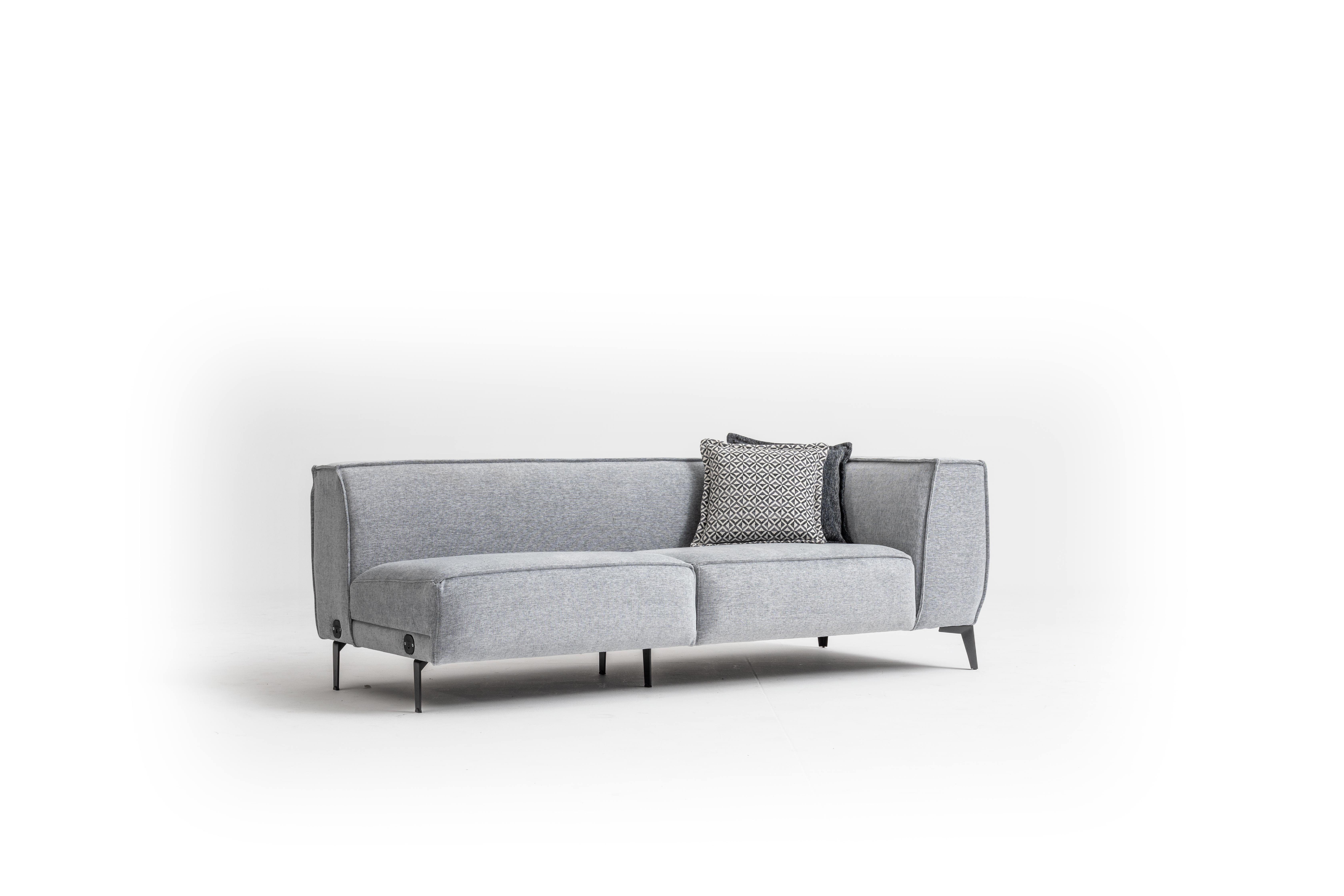 JVmoebel 3-Sitzer Grau 3 Sofa Europe Textil, Modern Made in Sitzer Luxus Polstersofa Stil Couch