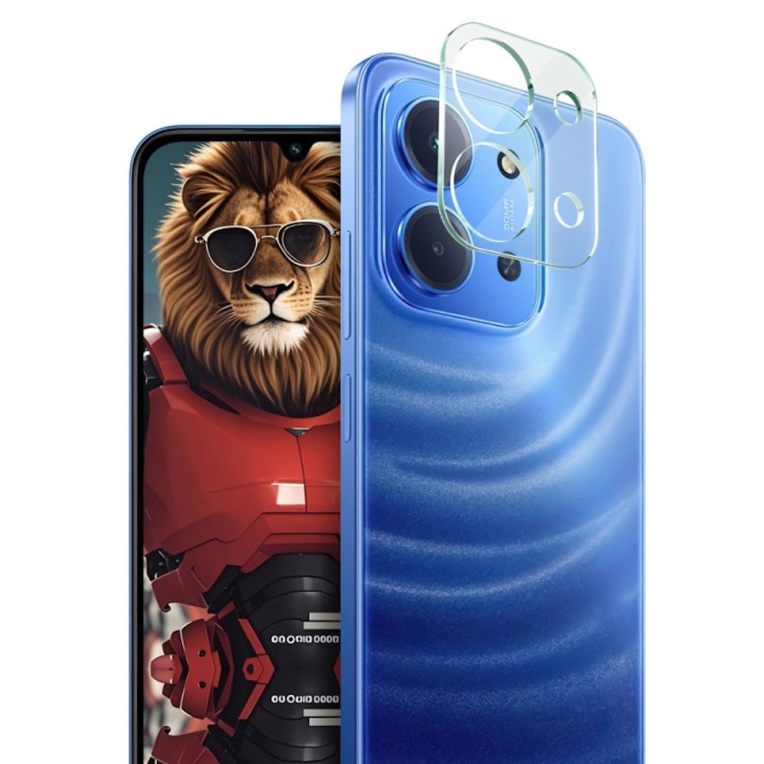 Wigento Handyhülle Für Xiaomi Redmi 15C 5G / 4G Schutz Hart Glas 9H Kamera Komplettschutz, 9H Glas, HD-Klarheit, kratzfest