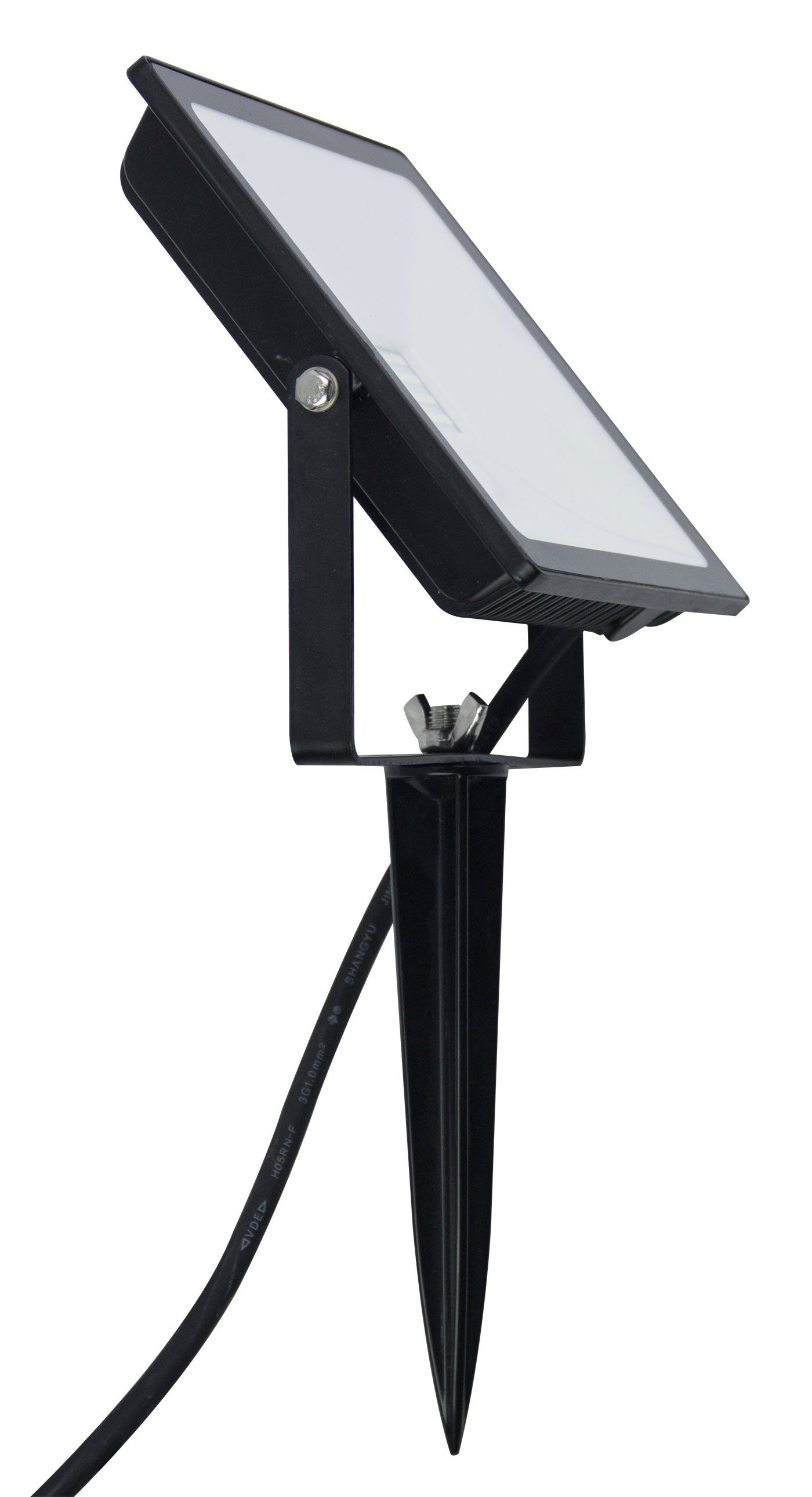 TRANGO LED Gartenstrahler, 3082 IP65 30 Watt LED Gartenstrahler Teichstrahler, Außenstrahler, Fluter, Flutlicht 2700K warmweiß Außenwandstrahler, Wegbeleuchtung, Strahler, Außenleuchte, Wandlampe