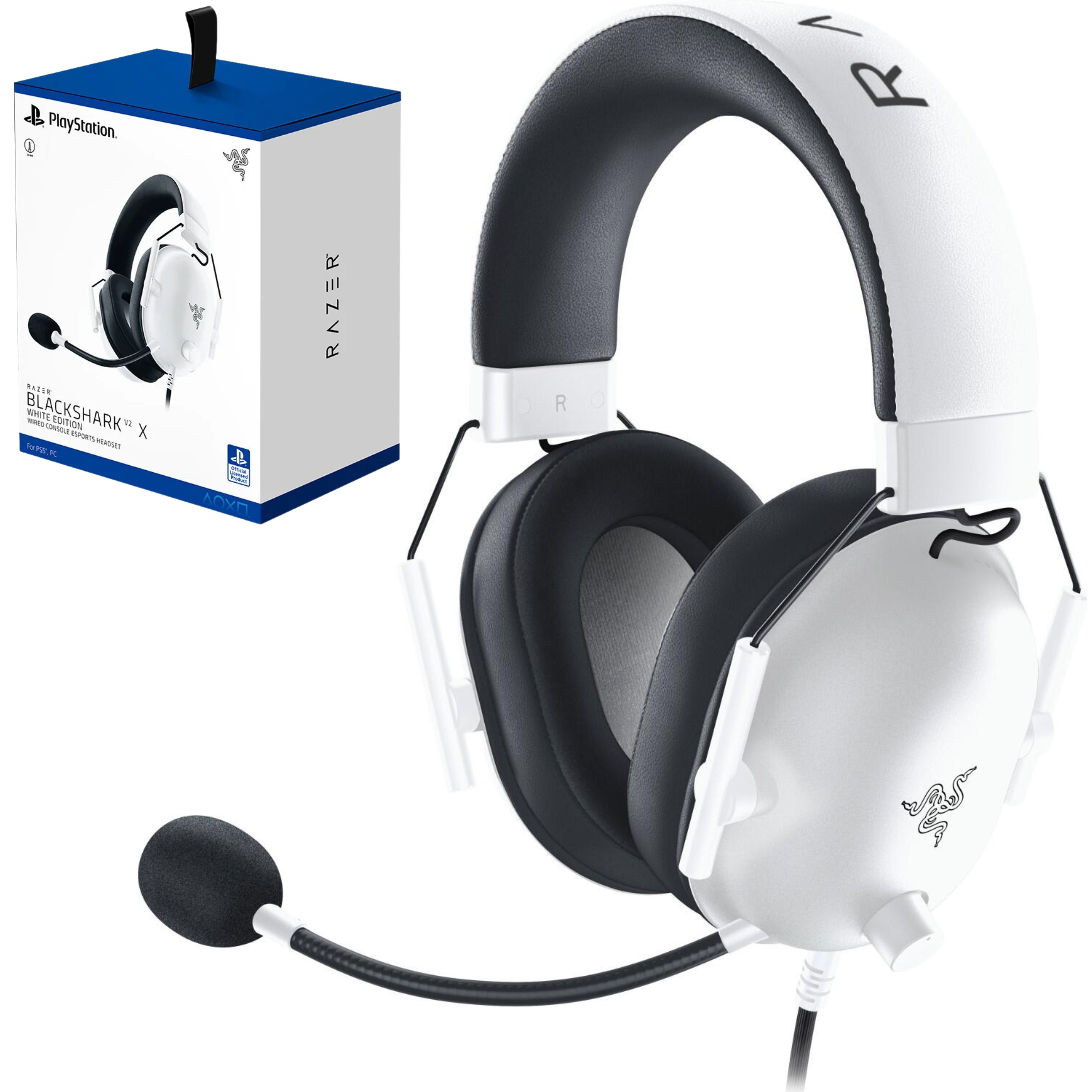 RAZER Blackshark V2 X Over-ear Gaming Headset Schwarz Grün Gaming-Headset (Headset mit Mikrofon, Atmungsaktive Ohrpolster)