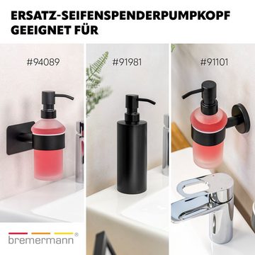 bremermann Seifenspender Bad-Serie PIAZZA BLACK - Seifenspenderköpfe 2er-Set, schwarz matt