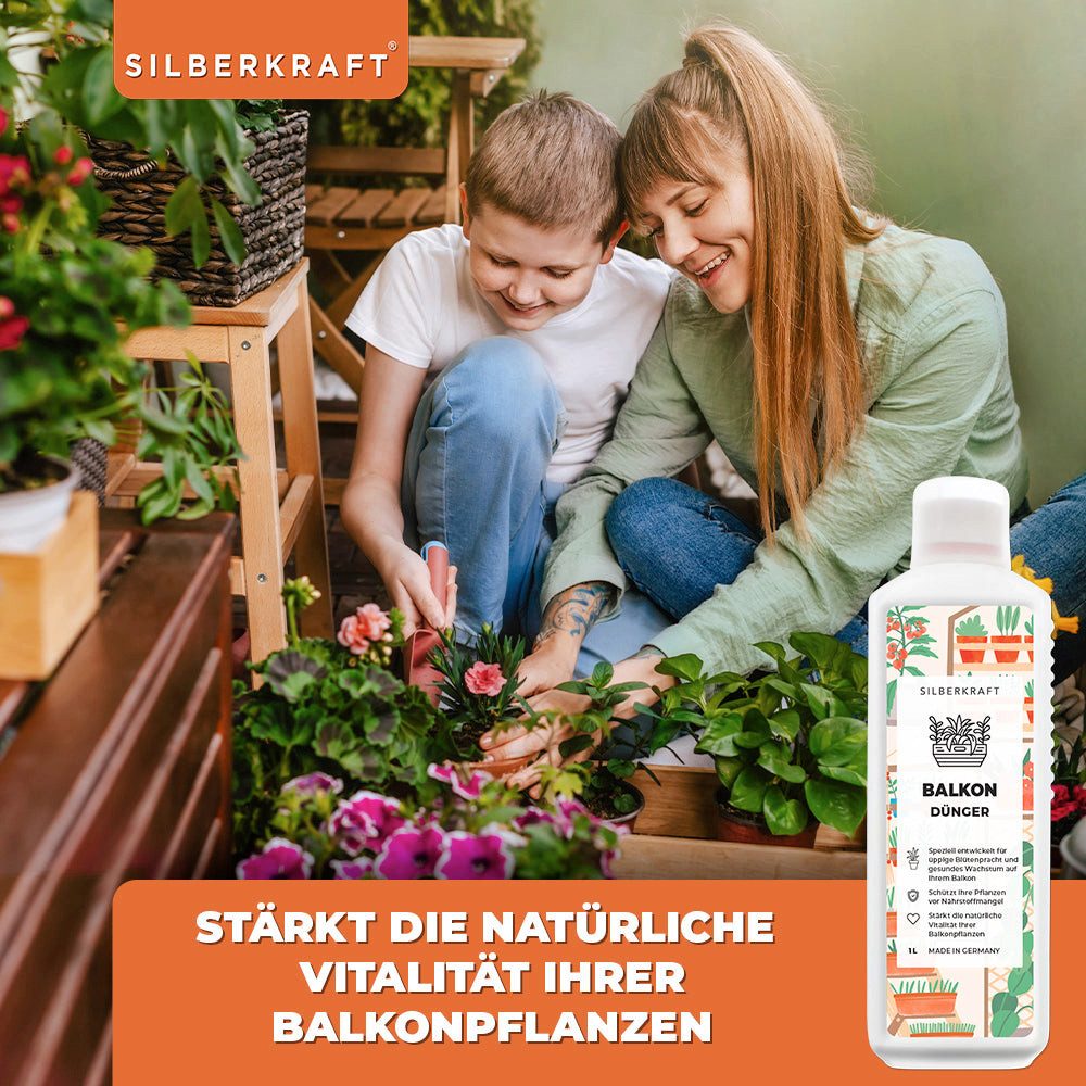 Thumbnail - Silberkraft Blumendünger Balkon Dünger - Mineralischer NPK Flüssigdünger mit Stickstoff, Explosive Blütenkraft, Vitalitä...