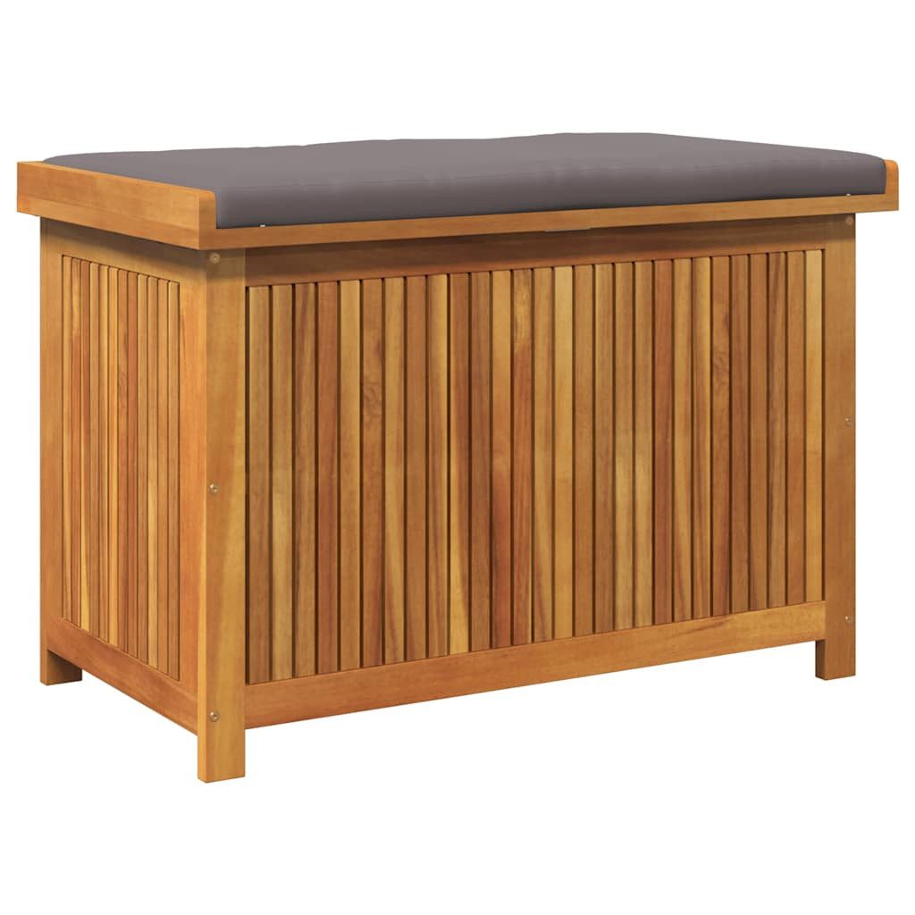 vidaXL Auflagenbox 90 x 50 x 605 cm Outdoor-Kissenbox 90x50x60,5 cm Massivholz Akazie