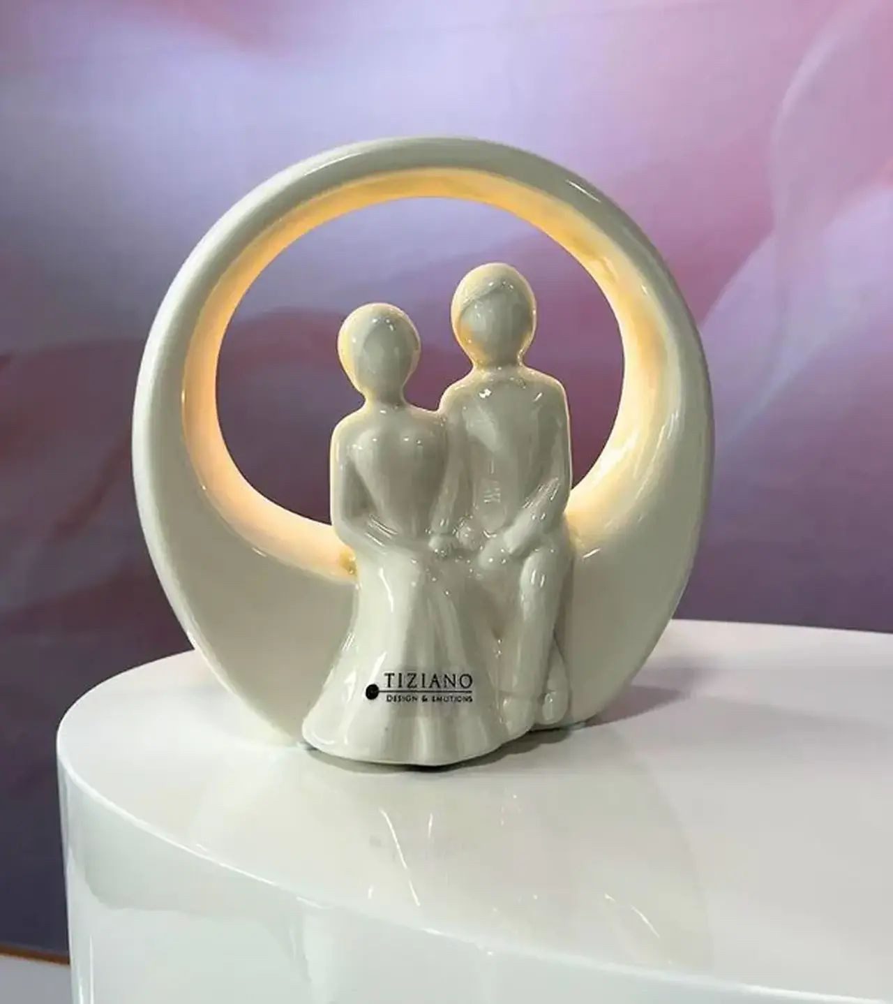 TIZIANO - DESIGN & EMOTIONS LED Dekolicht LED Objekt „Just Married“ – Romantische Hochzeitsdeko mit Timer, LED fest integriert