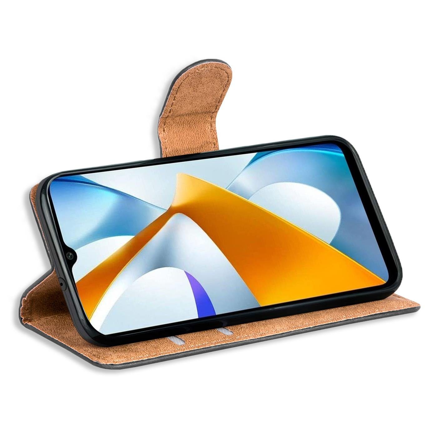 CoolGadget Handyhülle Book Case Handy Tasche für Xiaomi Poco C40 6,71 Zoll, Hülle Klapphülle Flip Cover für Xiaomi Poco C40 Schutzhülle stoßfest