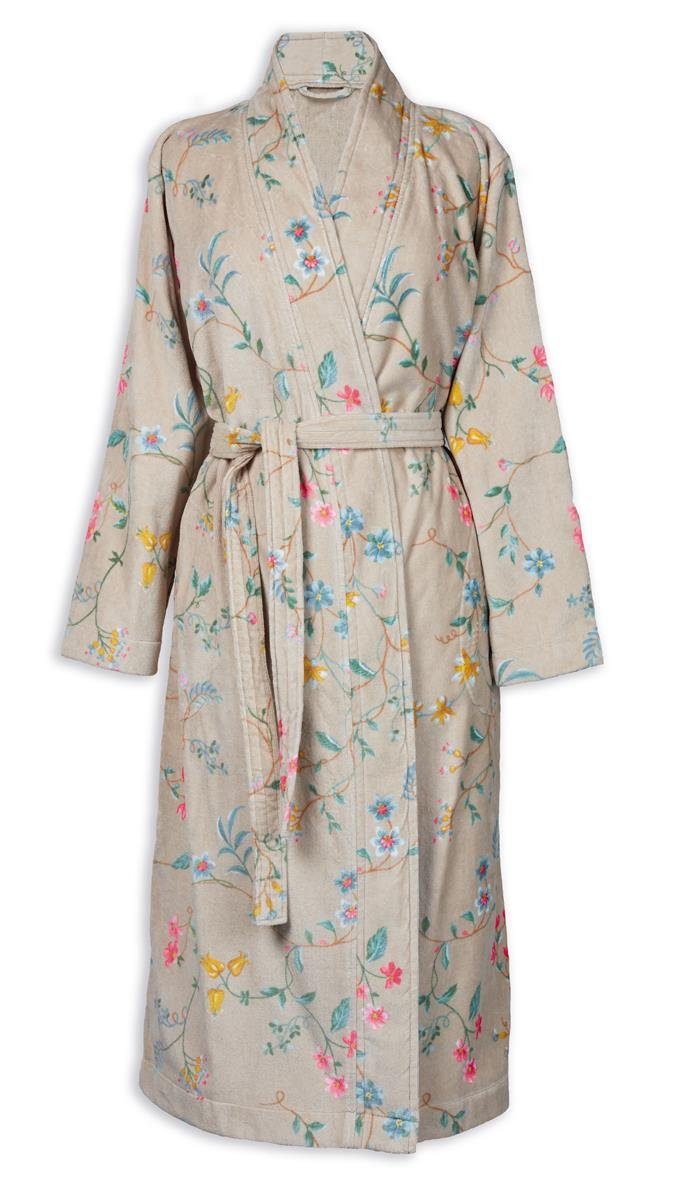 Bademantel Les Fleurs Bathrobe Khaki Xl Khaki 100% Cotton, terry velour, 380