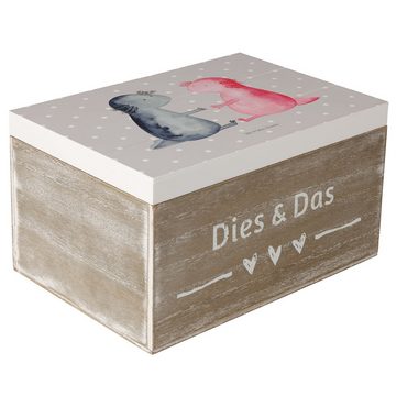 Mr. & Mrs. Panda Dekokiste Axolotl Liebe - Grau Pastell - Geschenk, große Liebe, Erinnerungsbox, (1 St)