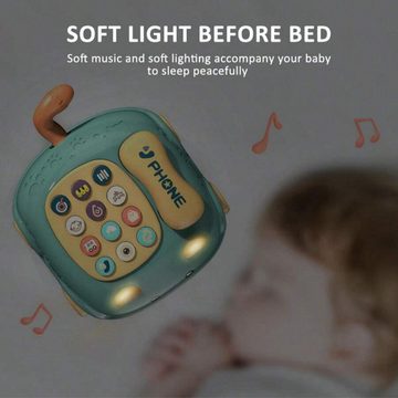 Gontence Lernspielzeug Katzen-Gesicht Baby-Telefon-Spielzeug mit Musik und Licht (Erziehungsförderndes Spielzeug für Jungen und Mädchen - Tolles Geschenk für Kinder)