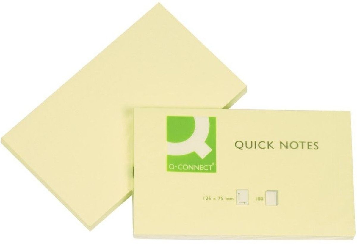 Connect Haftnotizblock Haftnotizen 76x127mm 100 Blatt gelb