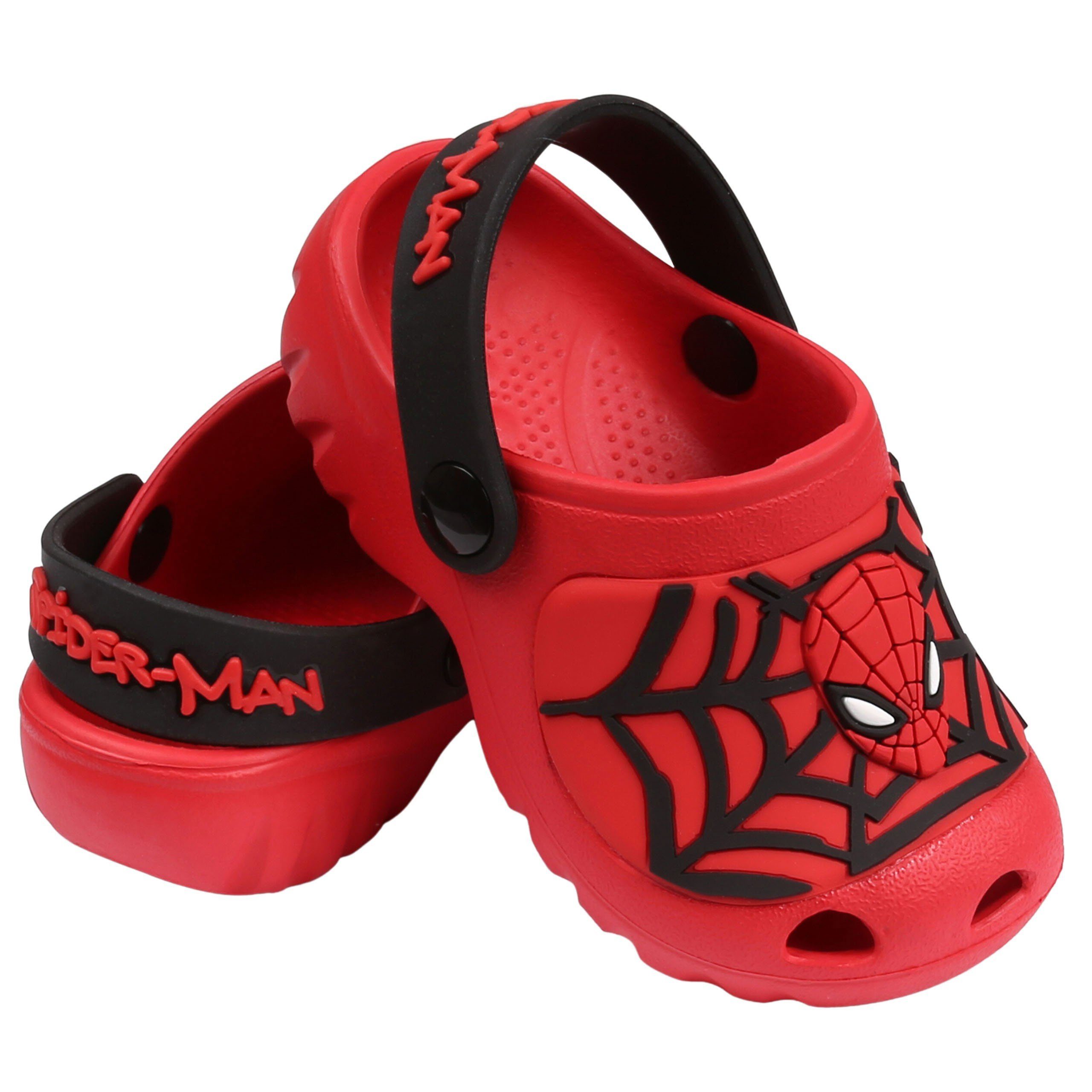 MARVEL SpiderMan rote Badelatschen/Crocs für Kinder Badeschuh