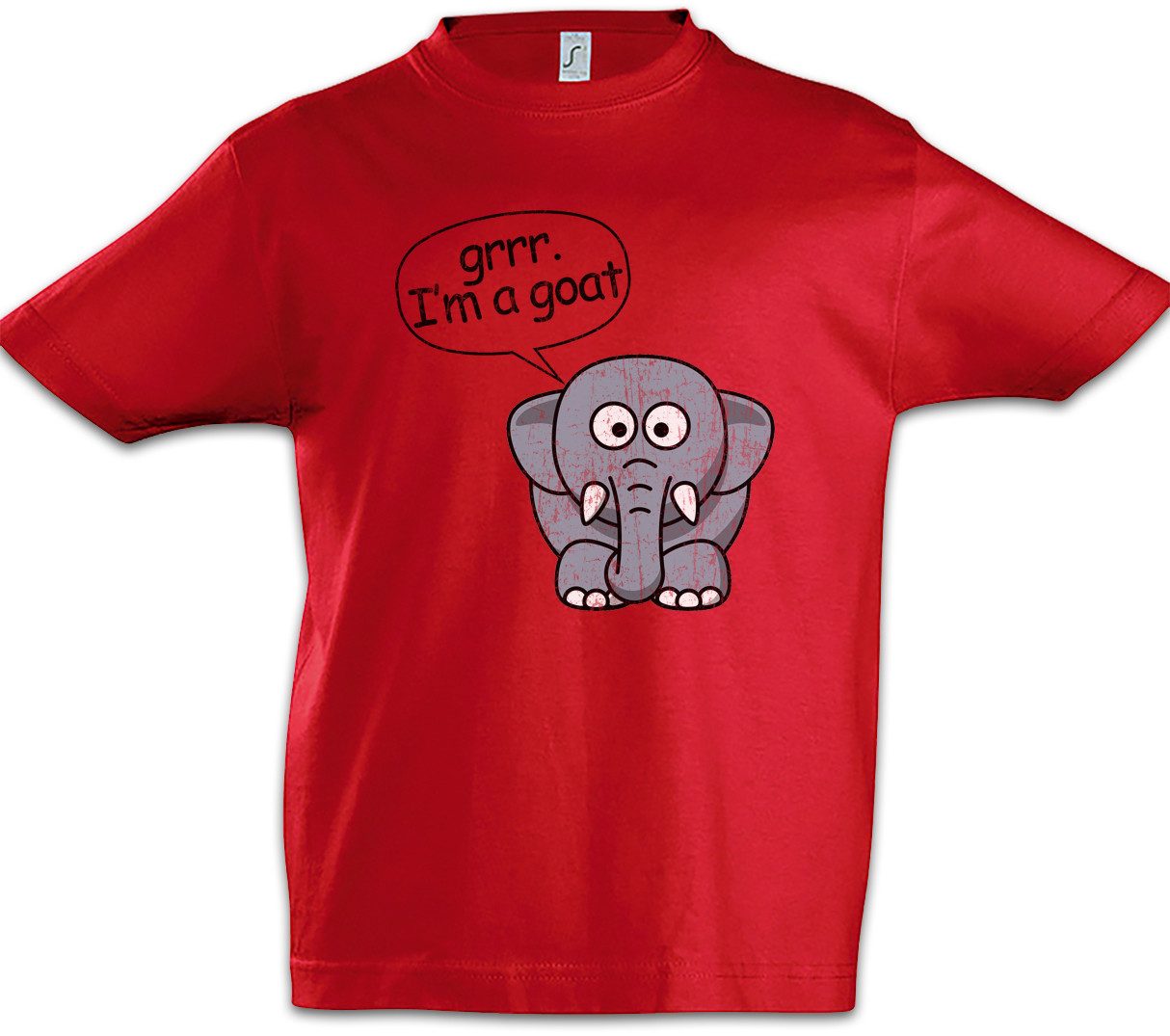 Print-Shirt Elephant I'm A Goat Kinder T-Shirt Braaalooo Modern Ziege Comic