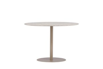BOURGH Esstisch LYCKE Esszimmertisch - runder Tisch ⌀110 in beige Marmor Optik