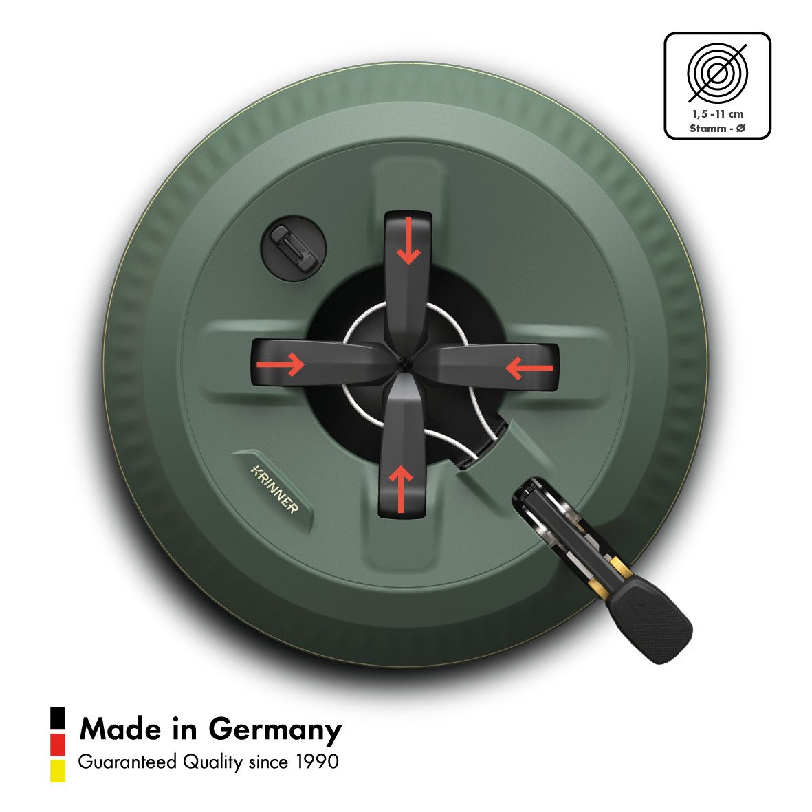 Krinner Christbaumständer KRINNER X-240 (1-tlg), Original-Rundum-Einseil-Technik