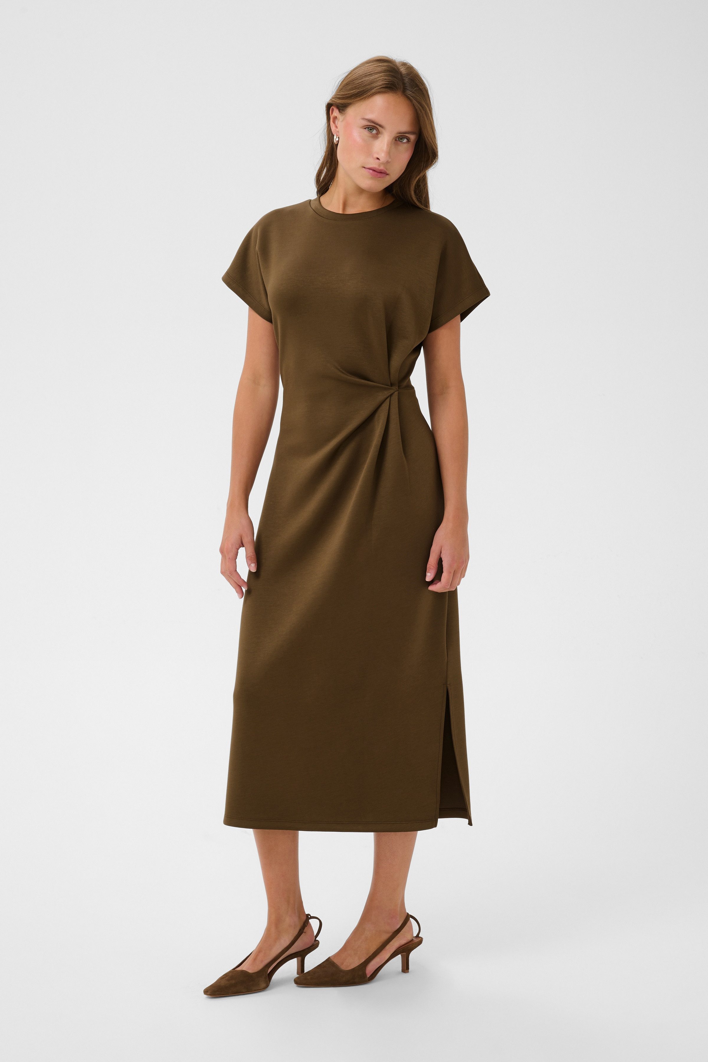 Saint Tropez Midikleid TheoSZ Dress Materialmix, Fitted