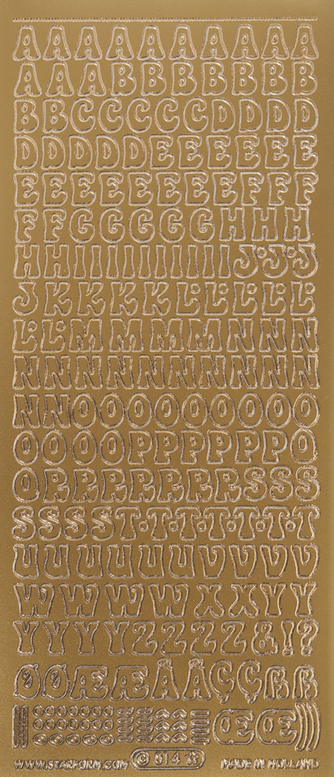 MEYCO Hobby Aufkleber Reliefsticker Großbuchstaben, 1 Bogen